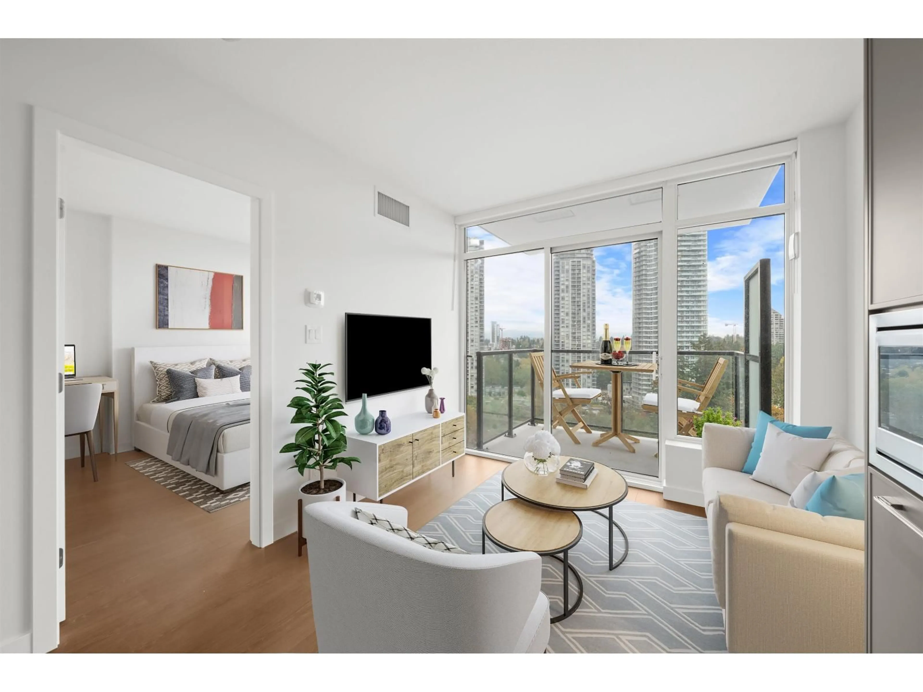 Living room with furniture, unknown for 3606 - 13745 GEORGE JUNCTION, Surrey British Columbia V3T4Y3