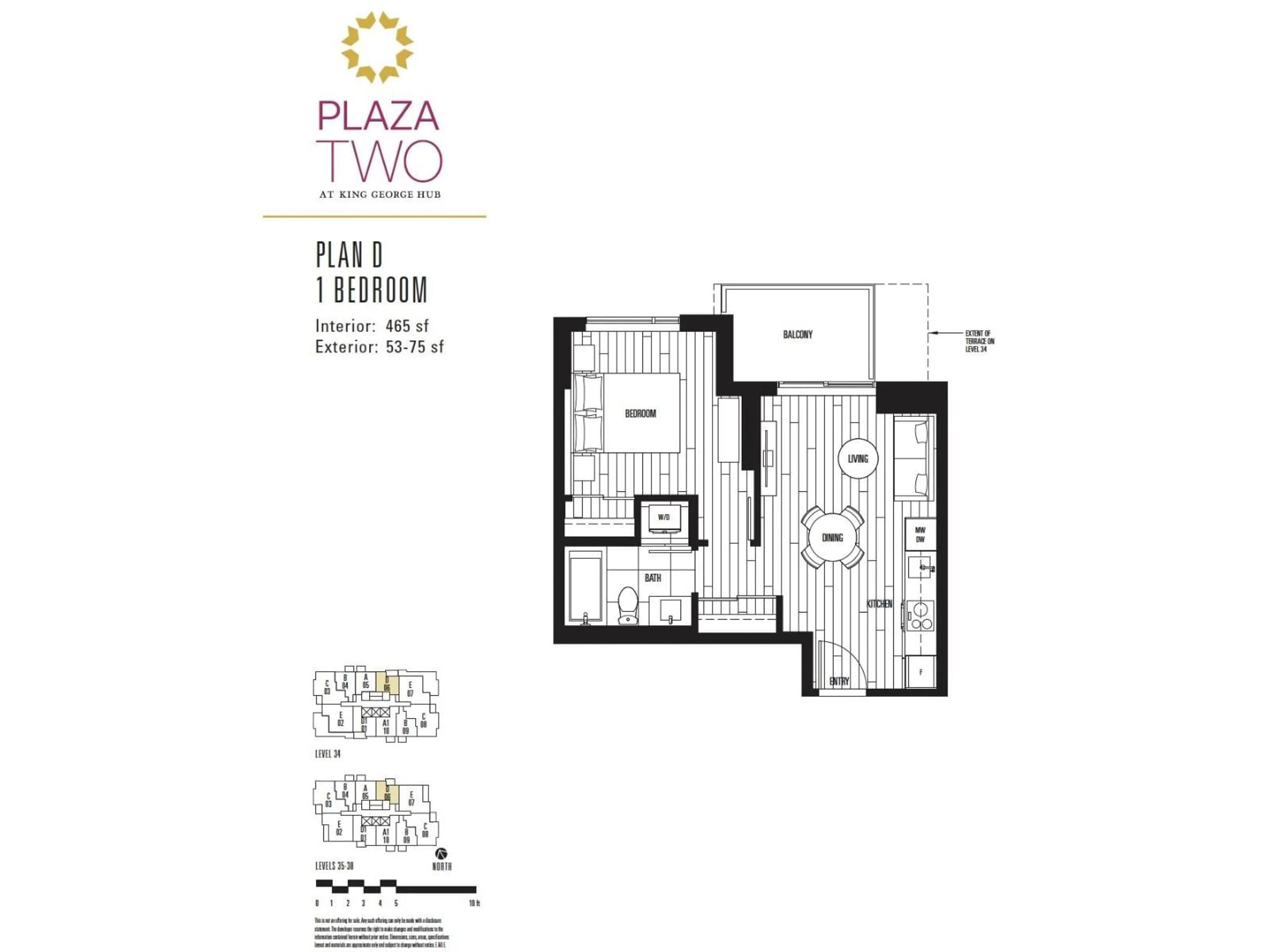 Floor plan for 3606 - 13745 GEORGE JUNCTION, Surrey British Columbia V3T4Y3