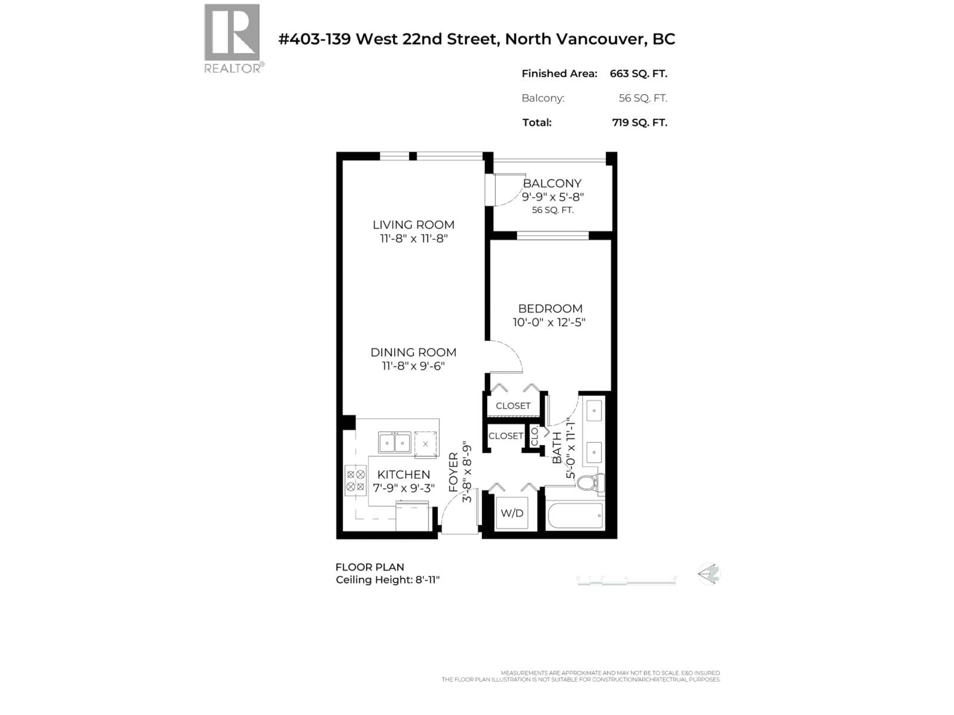 Floor plan for 403 - 139 22ND STREET, North Vancouver British Columbia V7M0B5