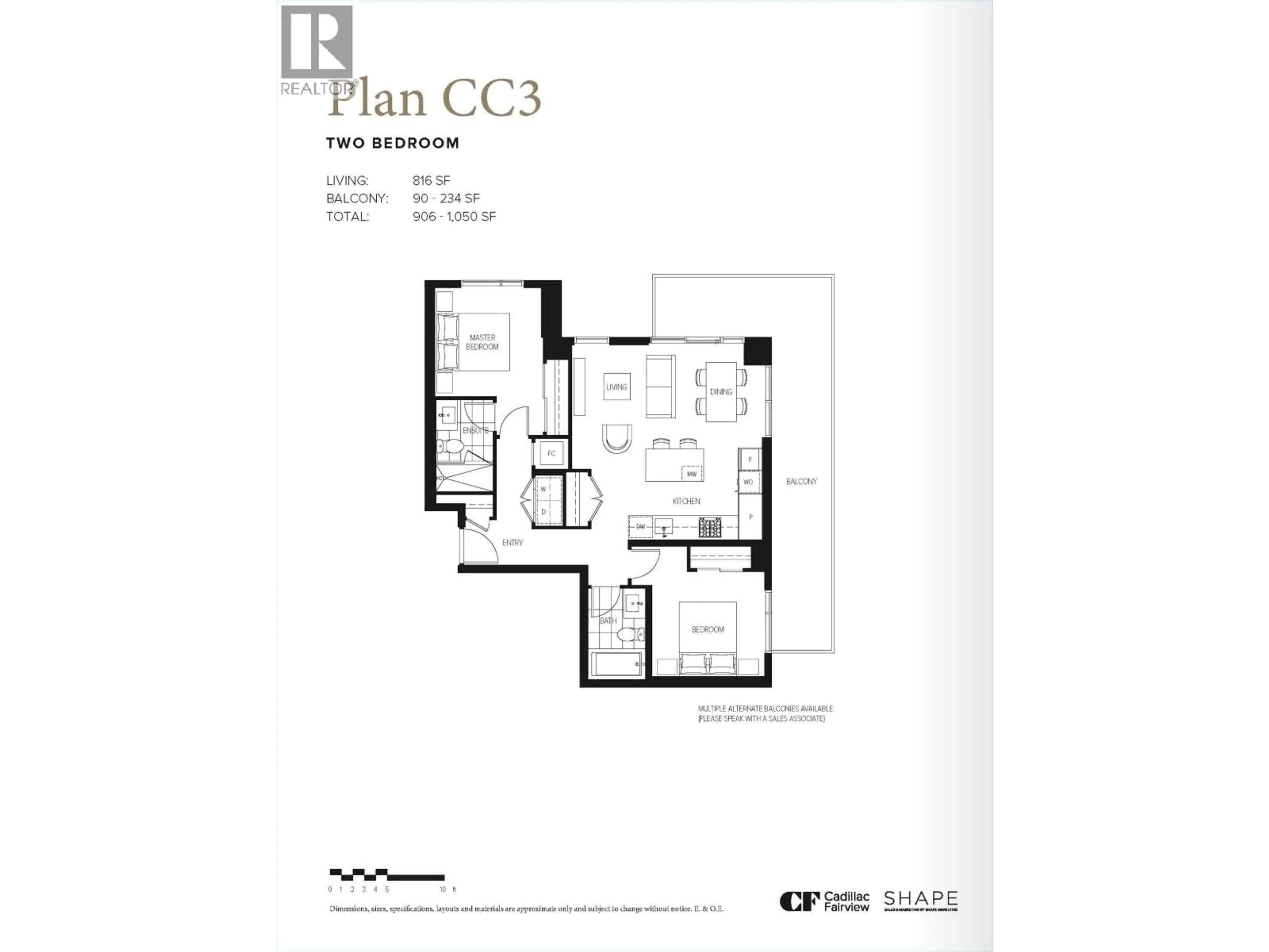 Floor plan for 601 - 6200 MINORU BOULEVARD, Richmond British Columbia V6Y0M9