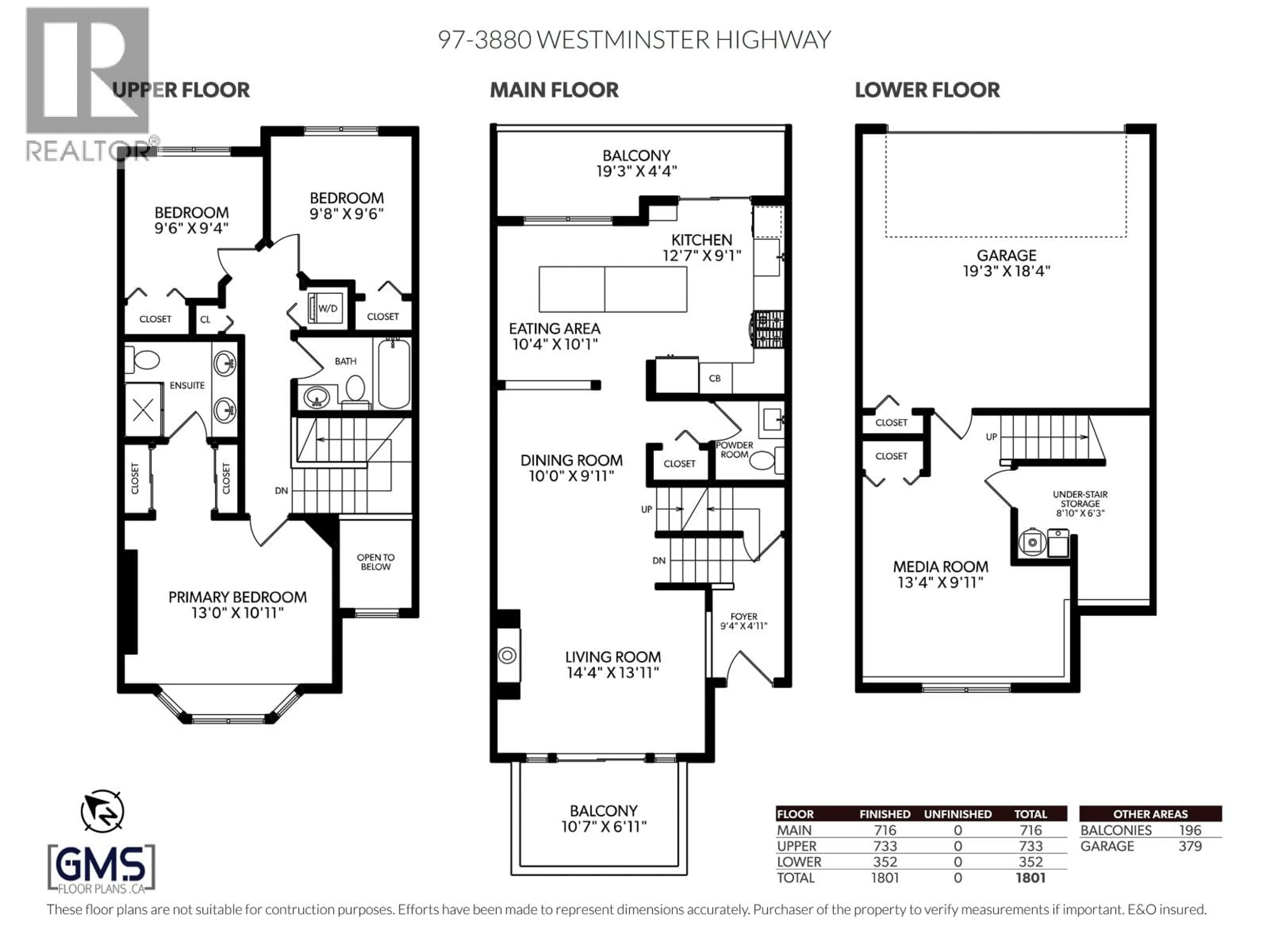 Floor plan for 97 - 3880 WESTMINSTER HIGHWAY, Richmond British Columbia V7C5S1