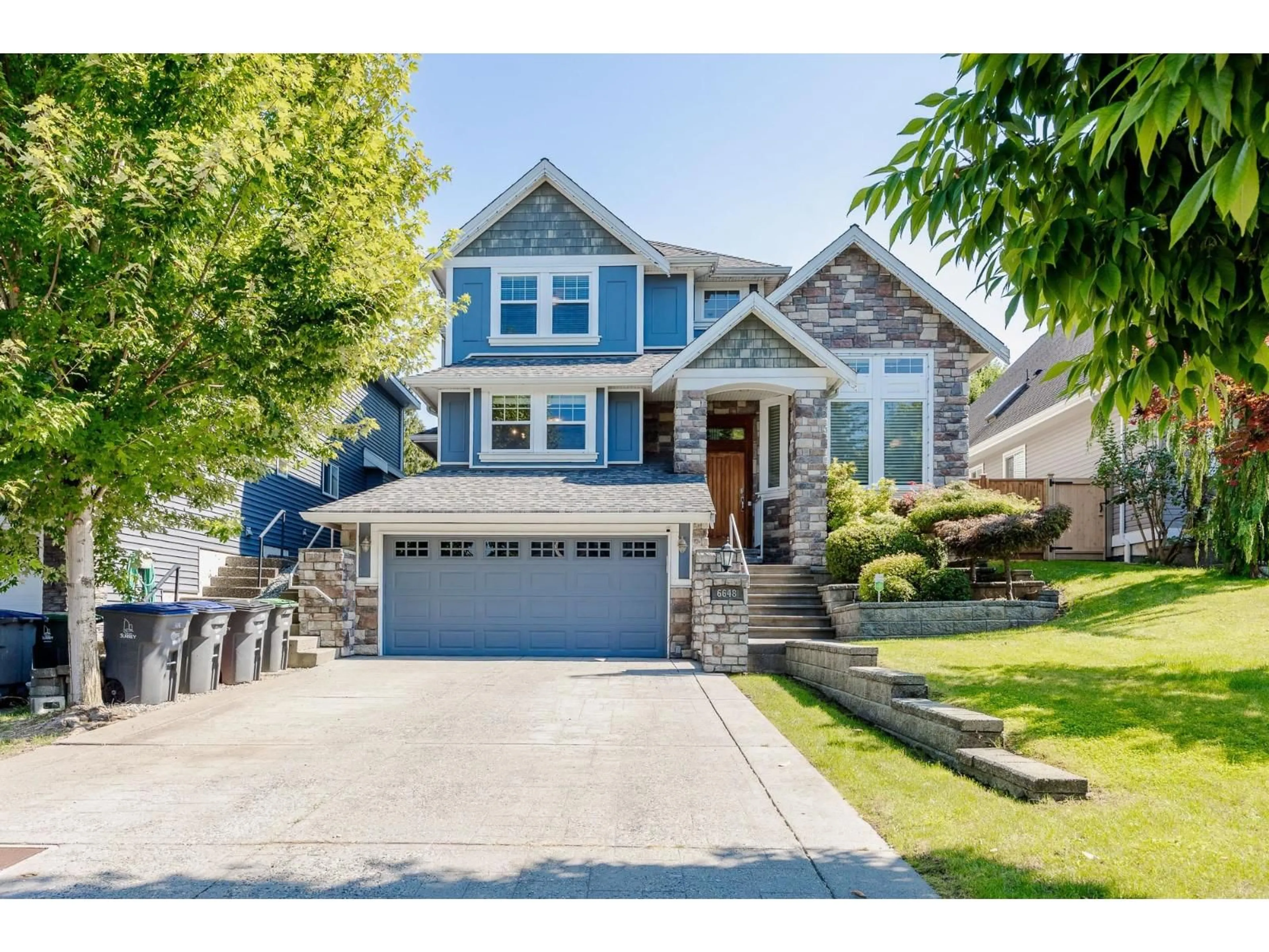 Home with vinyl exterior material, street for 6648 181 STREET, Surrey British Columbia V3S9A2