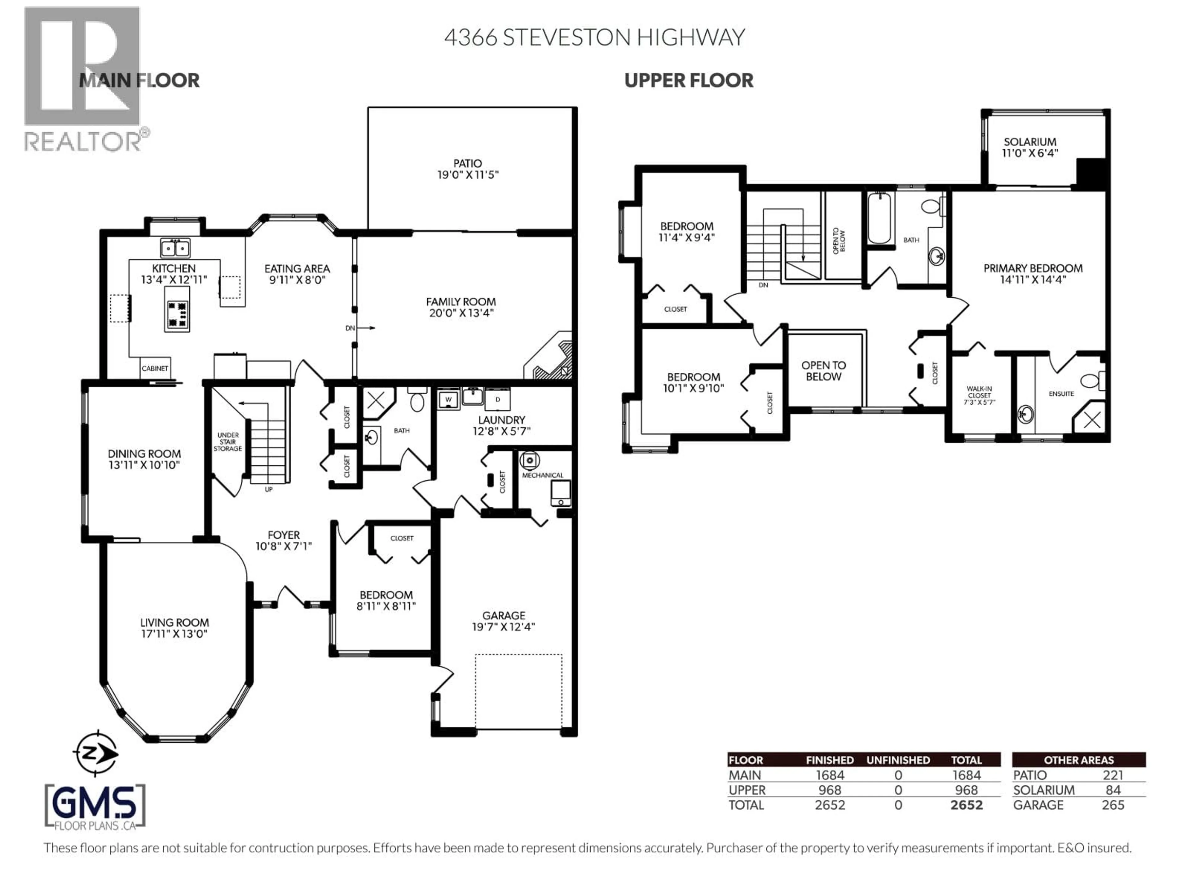 Floor plan for 4366 STEVESTON HIGHWAY, Richmond British Columbia V7E2K3