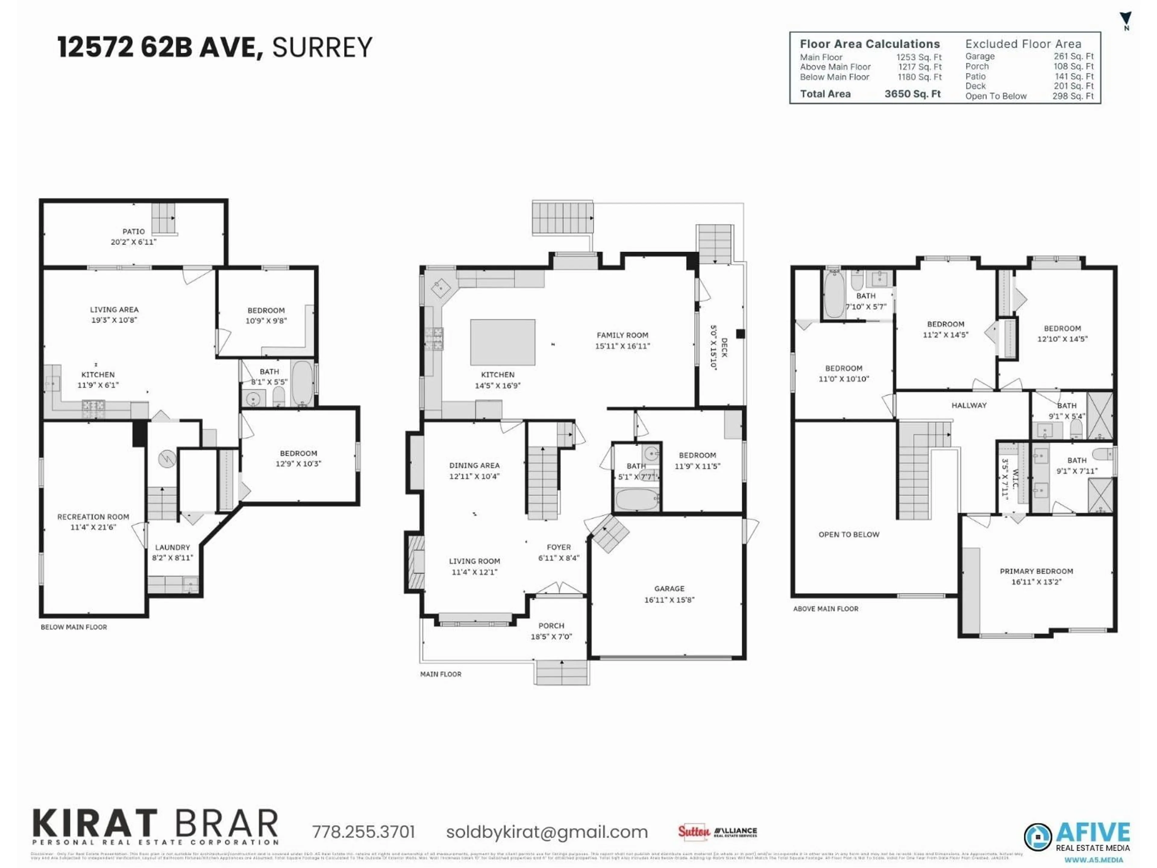 Floor plan for 12572 62B AVENUE, Surrey British Columbia V3X3M9
