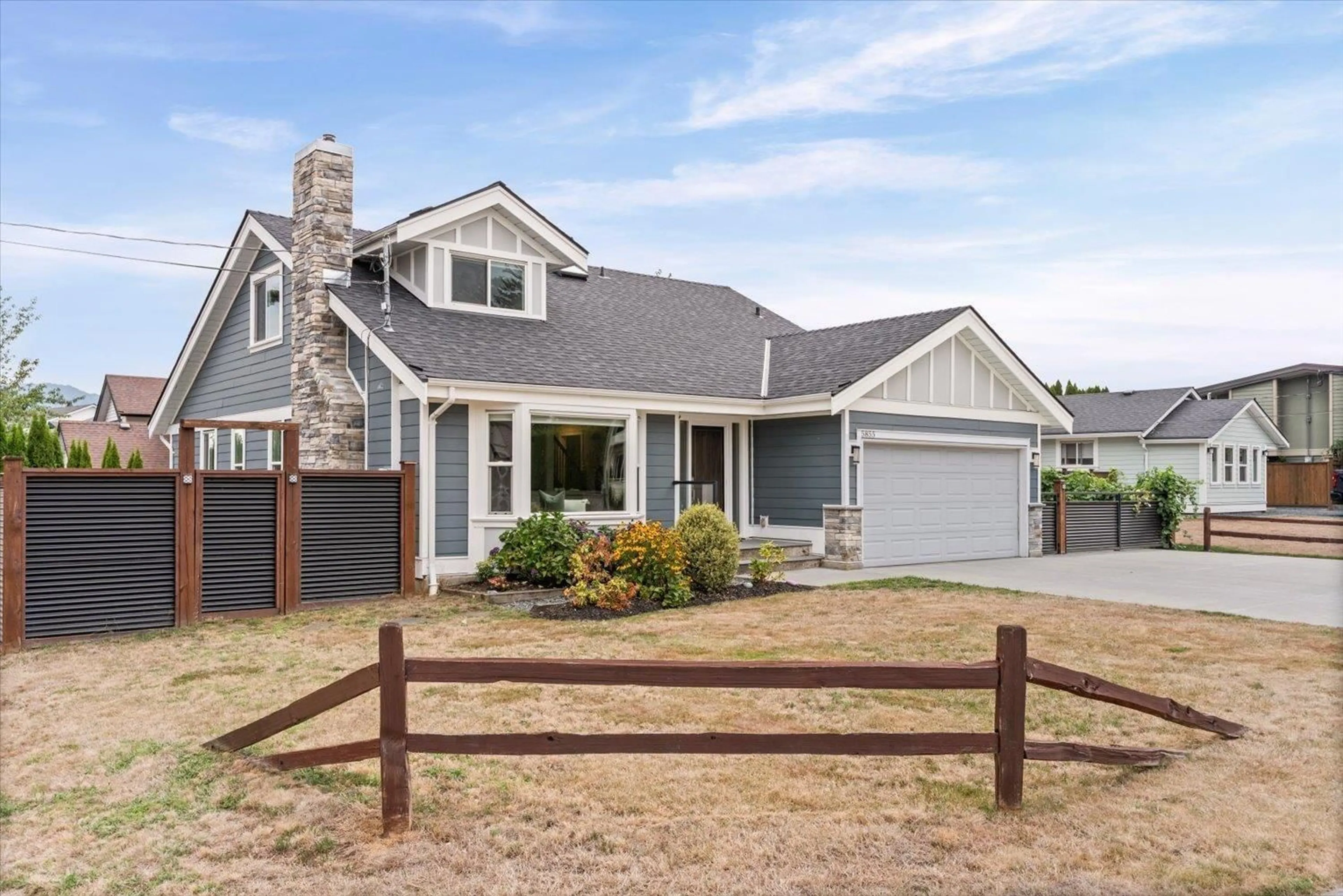 Home with vinyl exterior material, street for 5855 CARTER ROAD, Chilliwack British Columbia V2R3K1