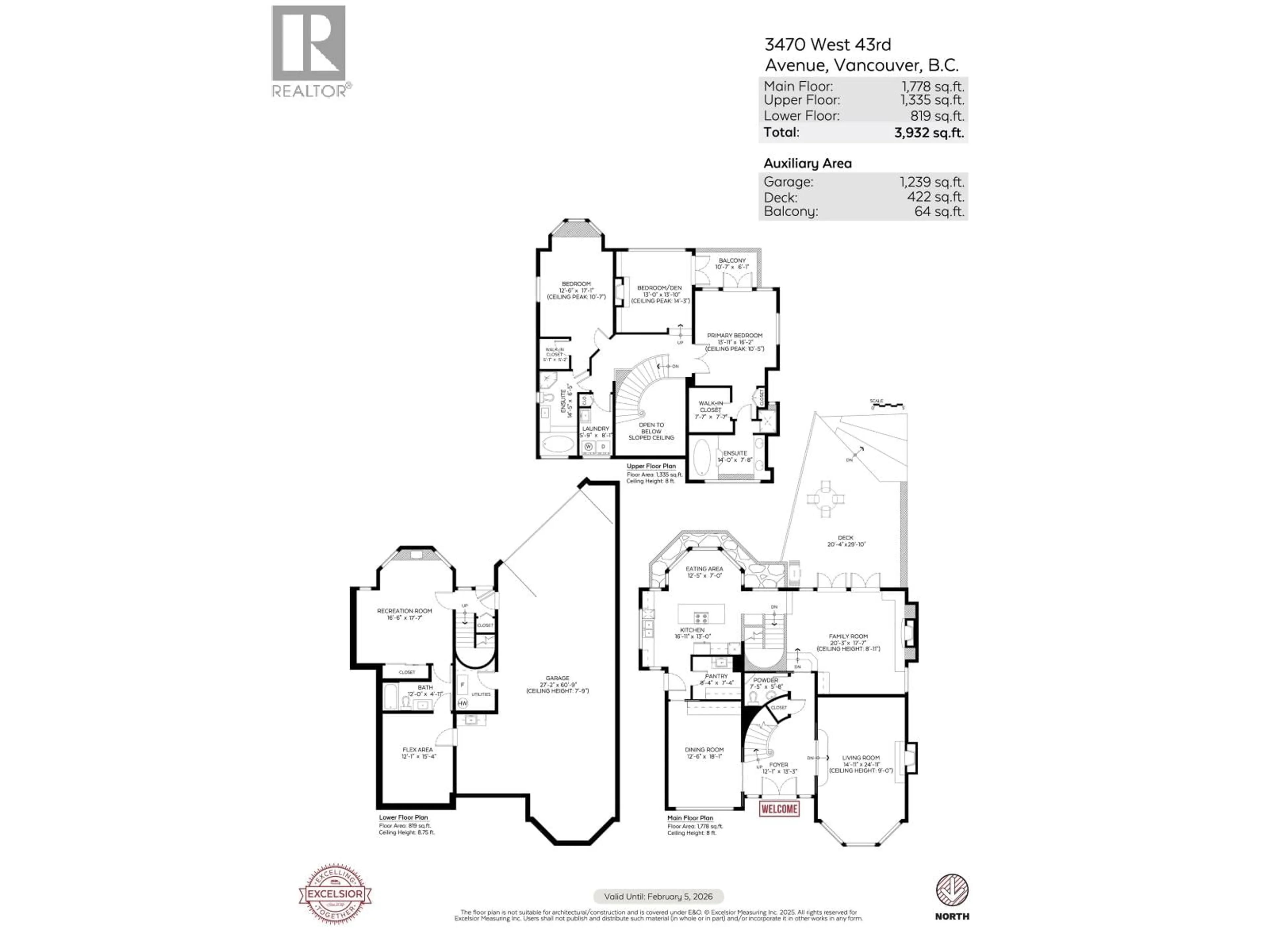 Floor plan for 3470 43RD AVENUE, Vancouver British Columbia V6N3J7