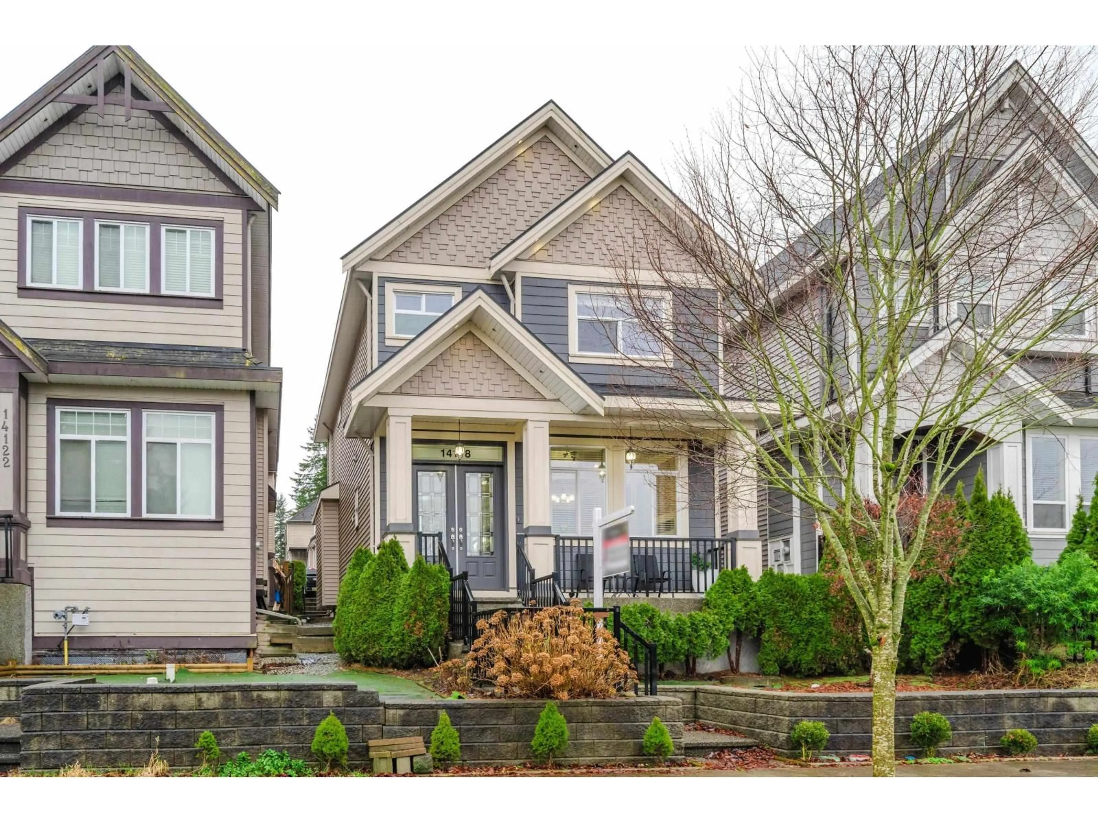 Home with vinyl exterior material, street for 14118 60A AVENUE, Surrey British Columbia V3X0G1