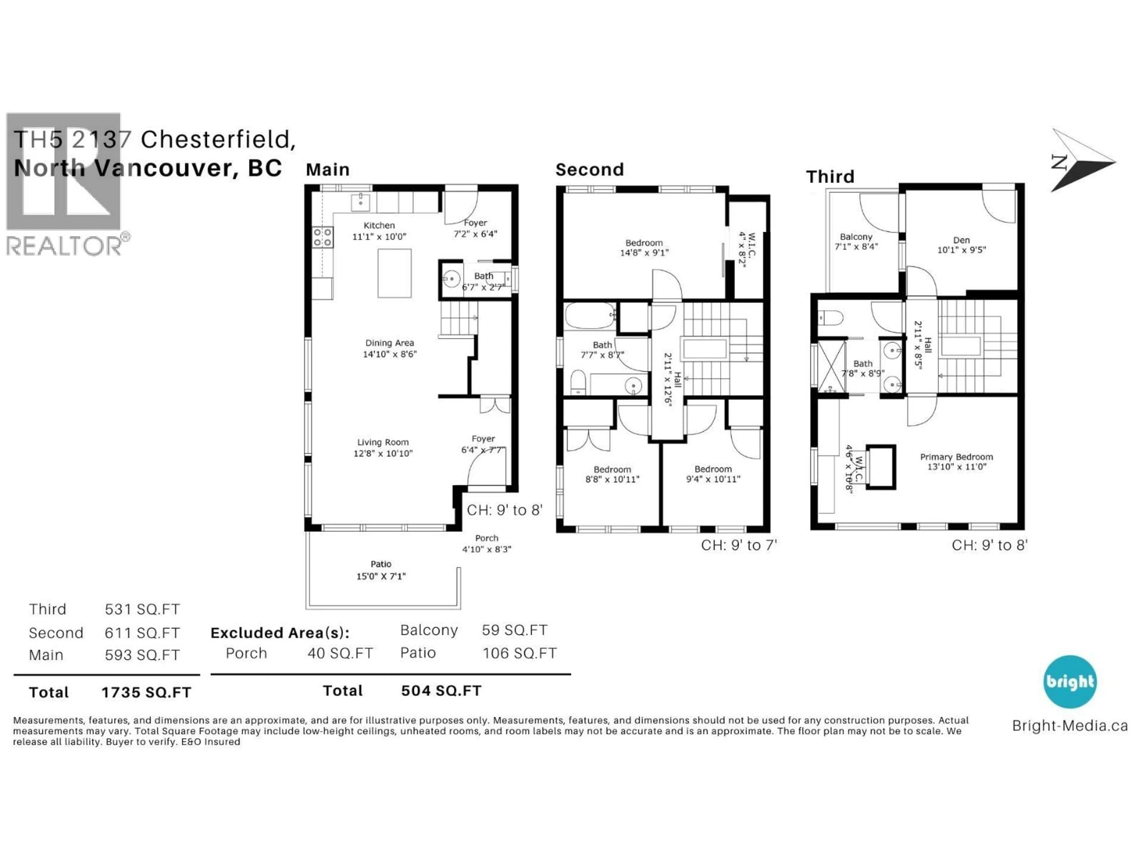 Floor plan for TH5 - 2137 CHESTERFIELD AVENUE, North Vancouver British Columbia V7M2P7