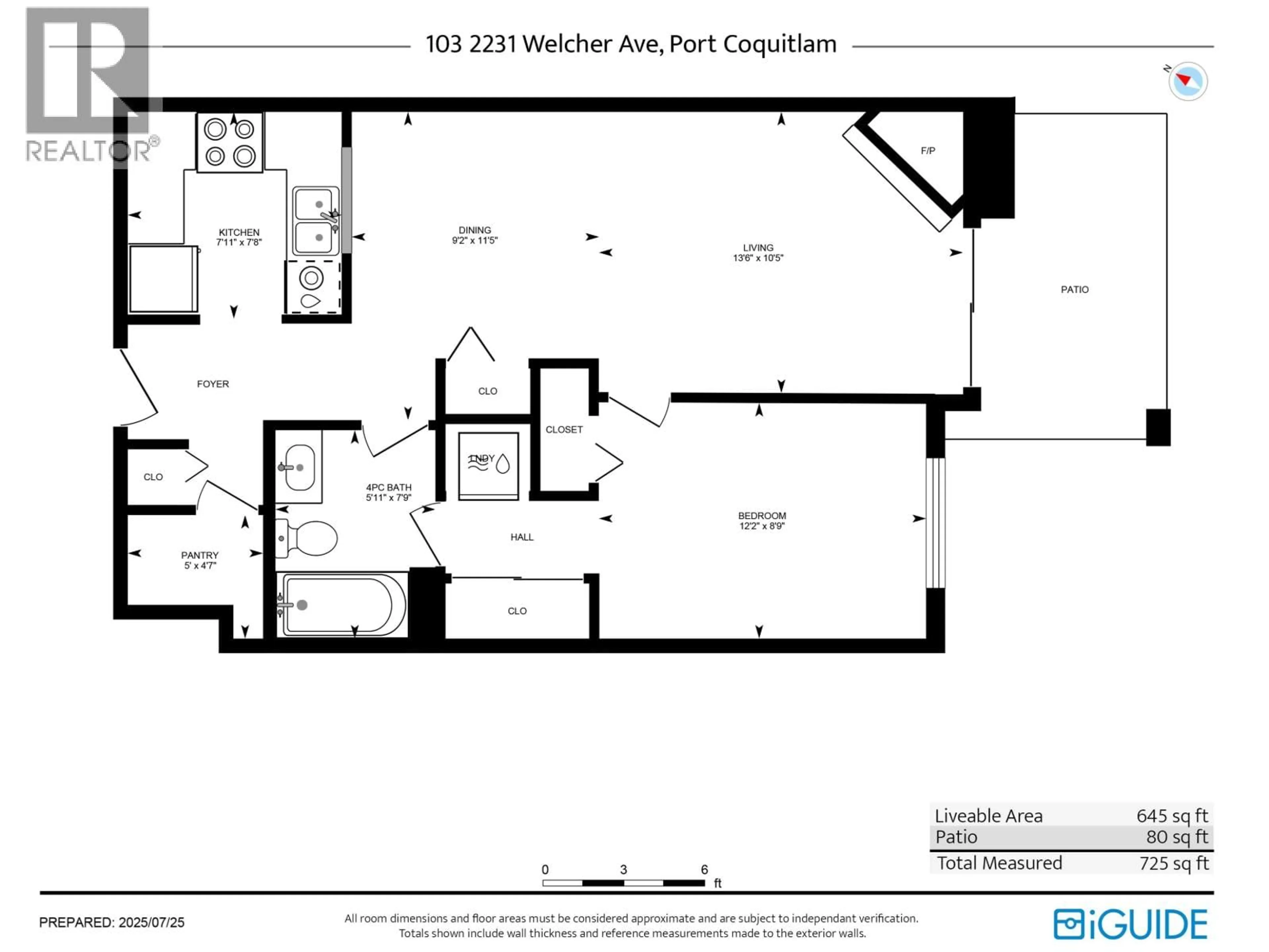 Floor plan for 103 - 2231 WELCHER AVENUE, Port Coquitlam British Columbia V3C6H5