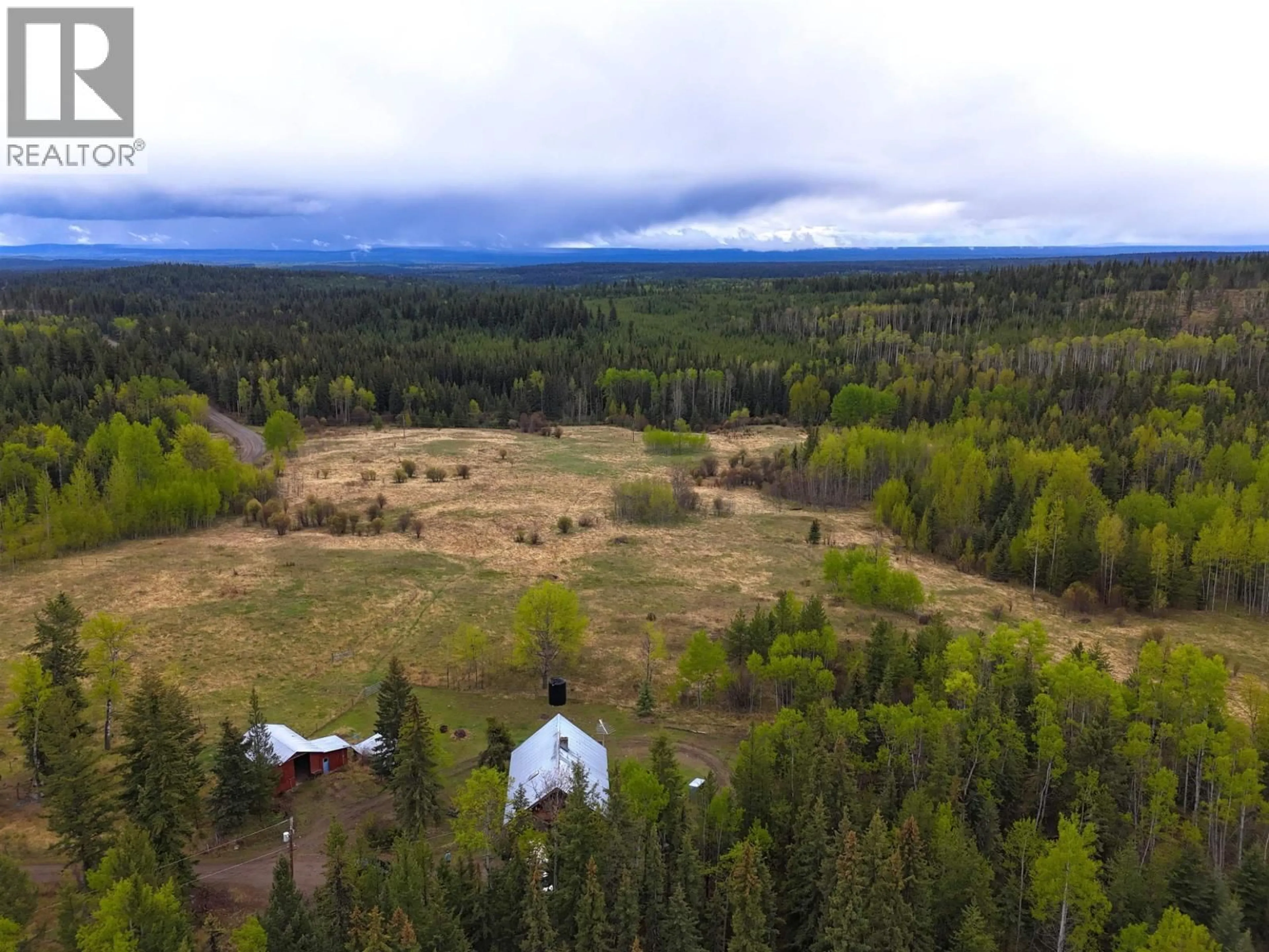 A pic from outside/outdoor area/front of a property/back of a property/a pic from drone, forest/trees view for 3074 SPOUT LAKE ROAD, Lac La Hache British Columbia V0K1T0