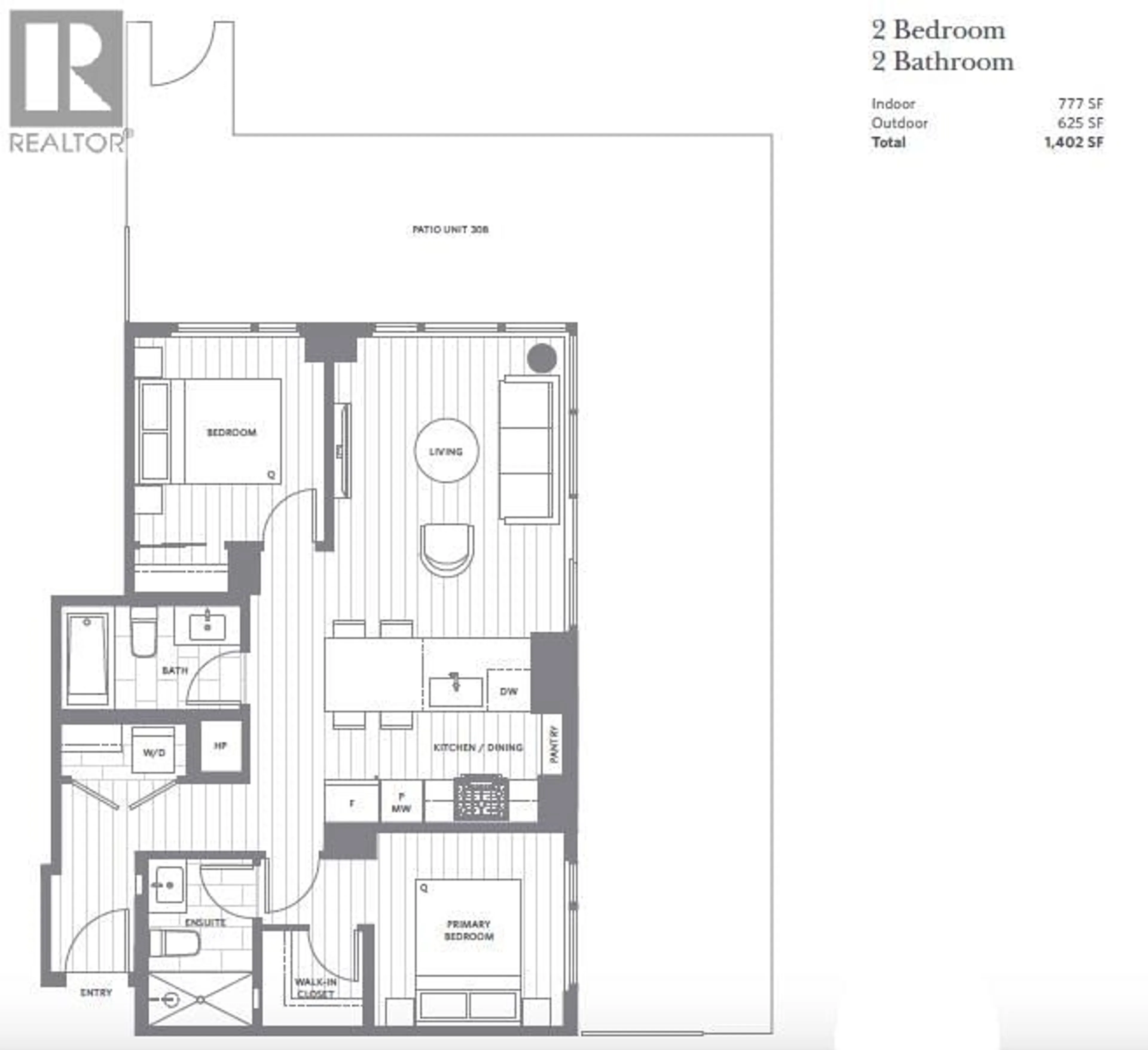 Floor plan for 1009 - 5593 NO. 3 ROAD, Richmond British Columbia V6X0X6