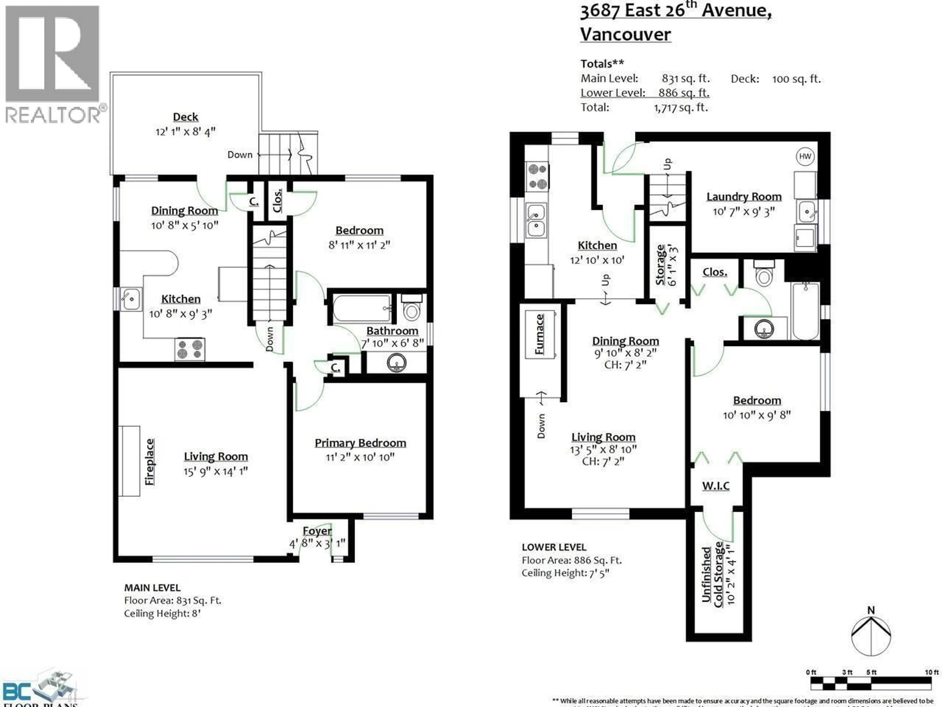 Floor plan for 3687 26TH AVENUE, Vancouver British Columbia V5R1M6