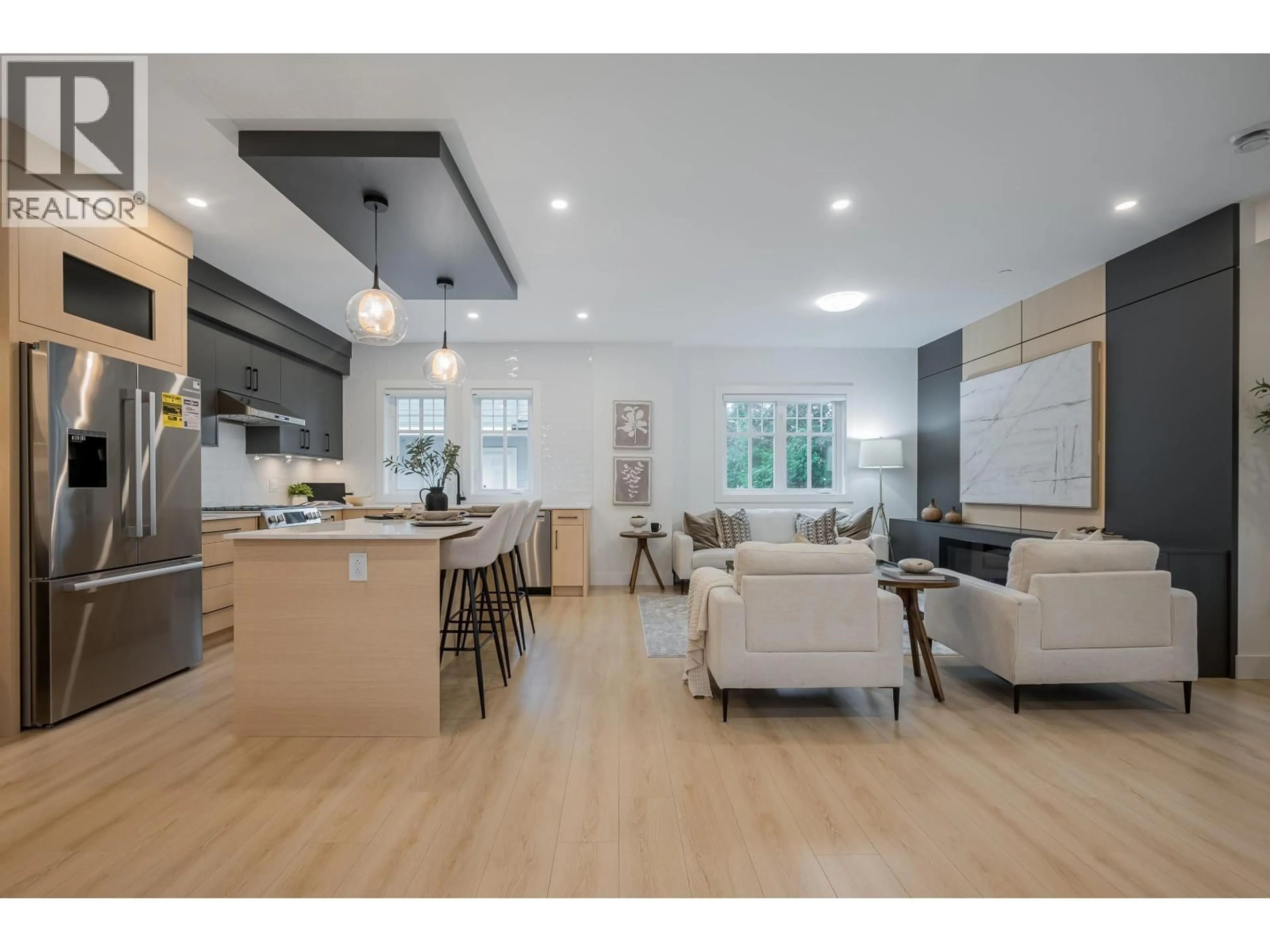 Open concept kitchen, wood/laminate floor for 5 - 4829 48 AVENUE, Ladner British Columbia V4K1V2