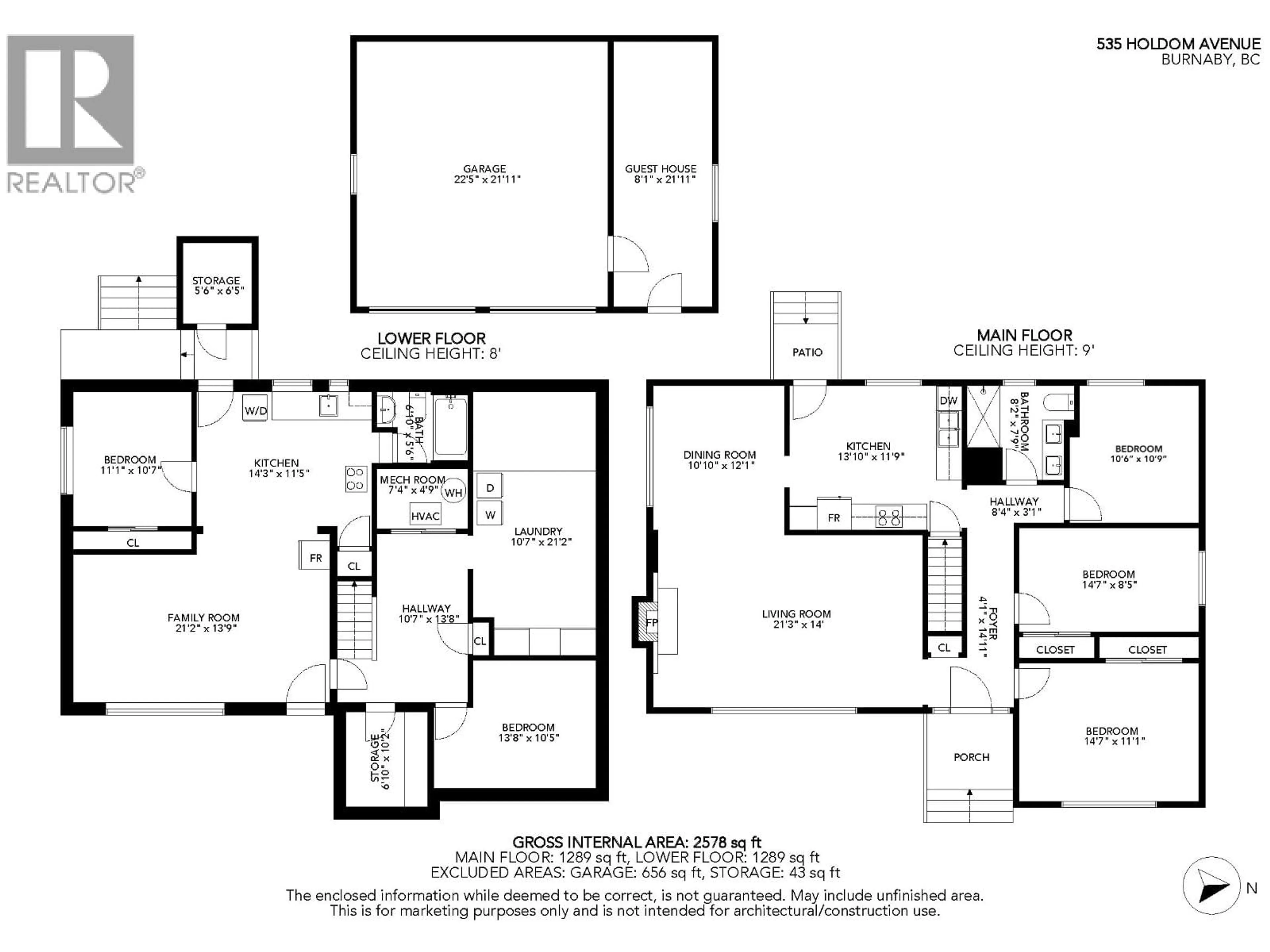 Floor plan for 535 HOLDOM AVENUE, Burnaby British Columbia V5B3V3