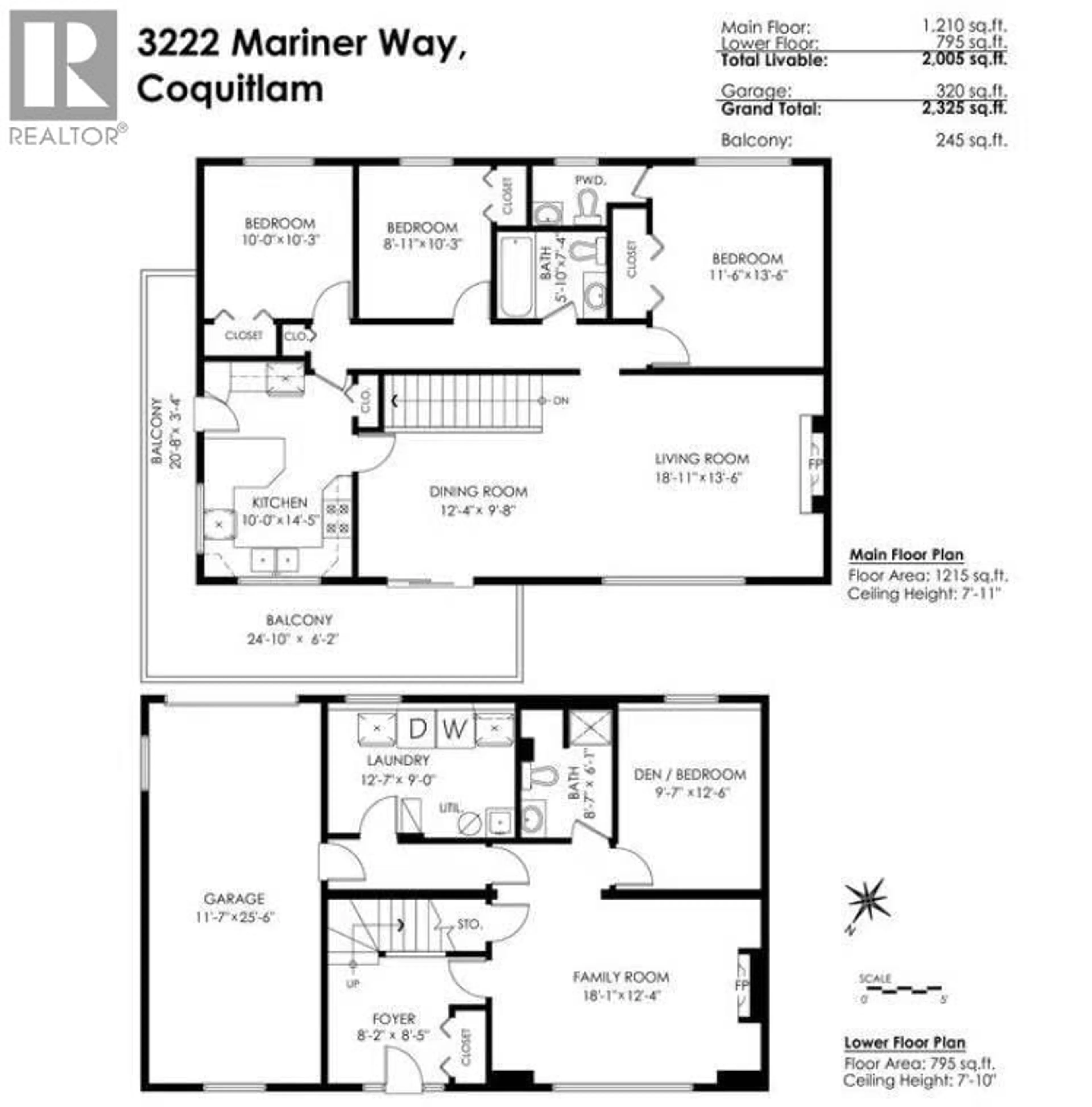 Floor plan for 3222 MARINER WAY, Coquitlam British Columbia V3C4K7