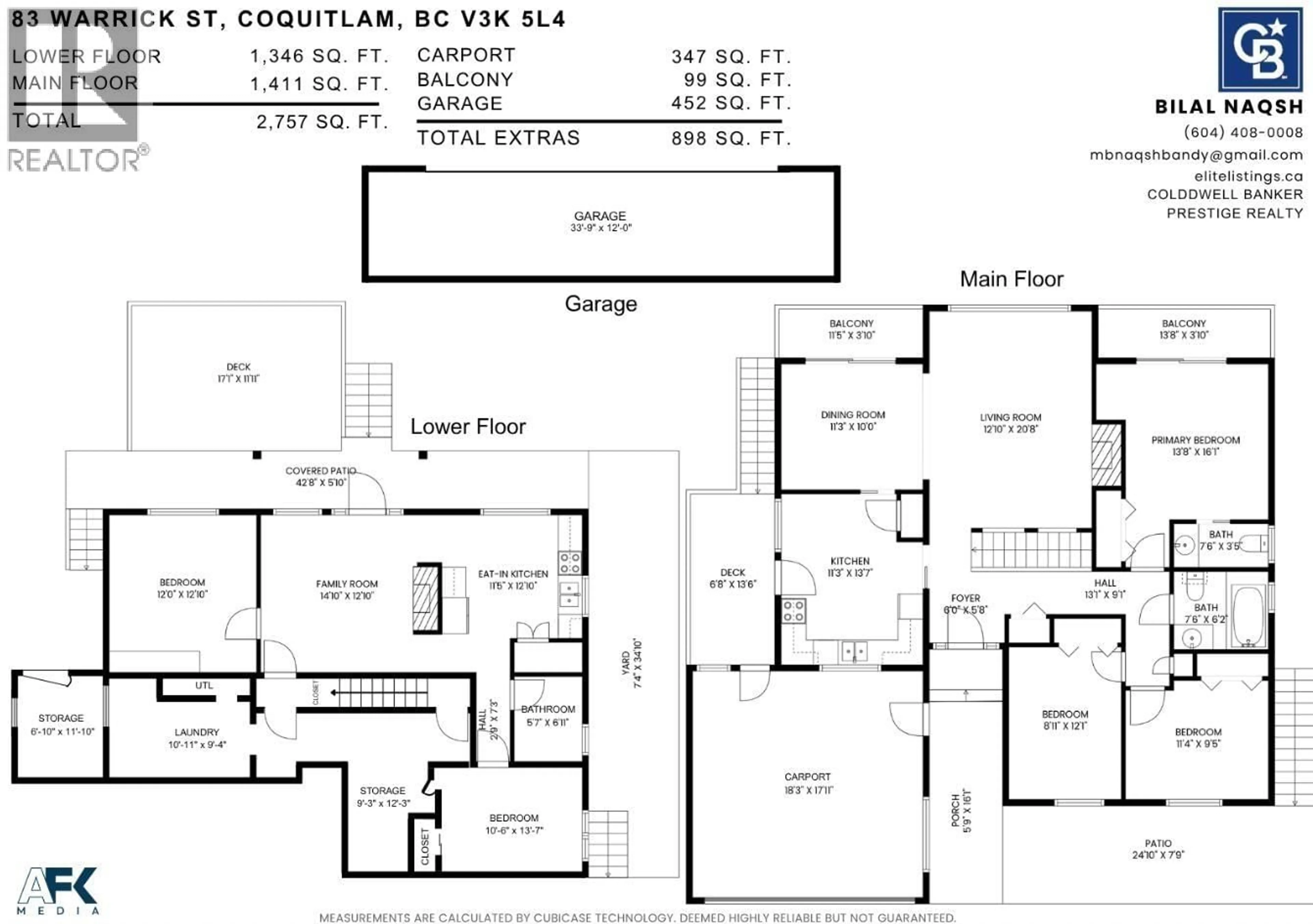 Floor plan for 83 WARRICK STREET, Coquitlam British Columbia V3K5L3