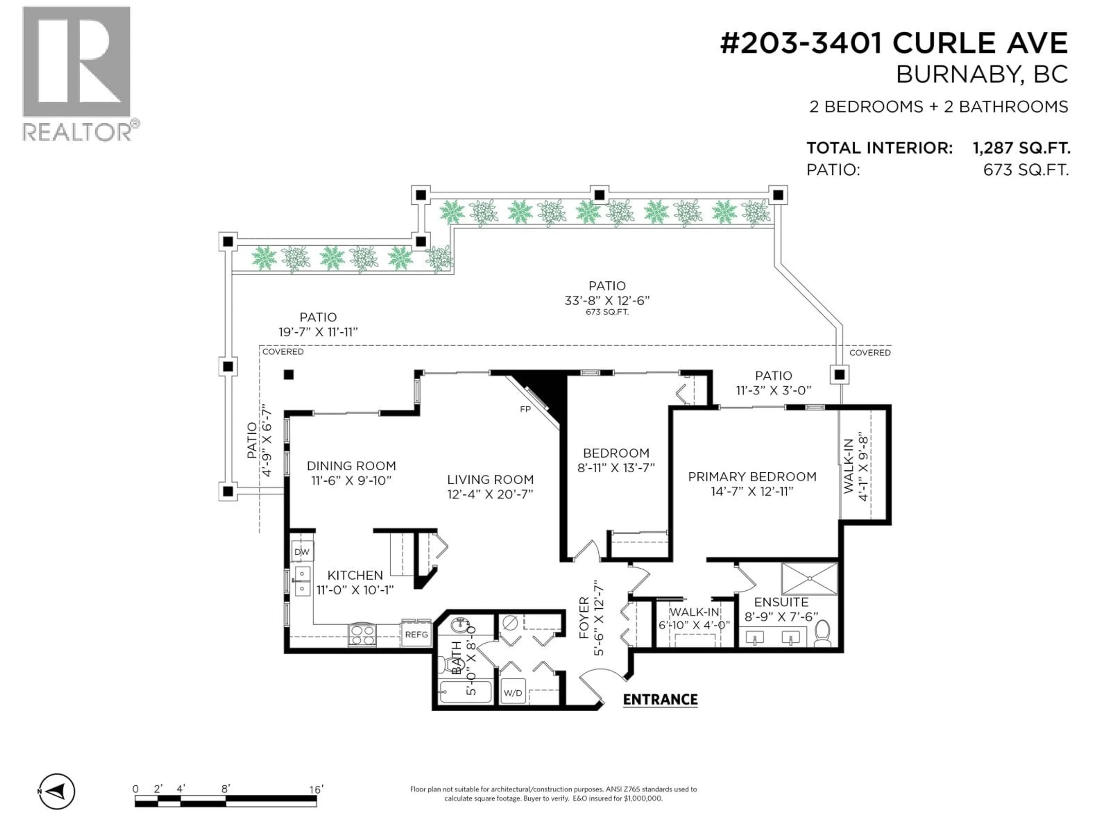 Floor plan for 203 - 3401 CURLE AVENUE, Burnaby British Columbia V7S1M7
