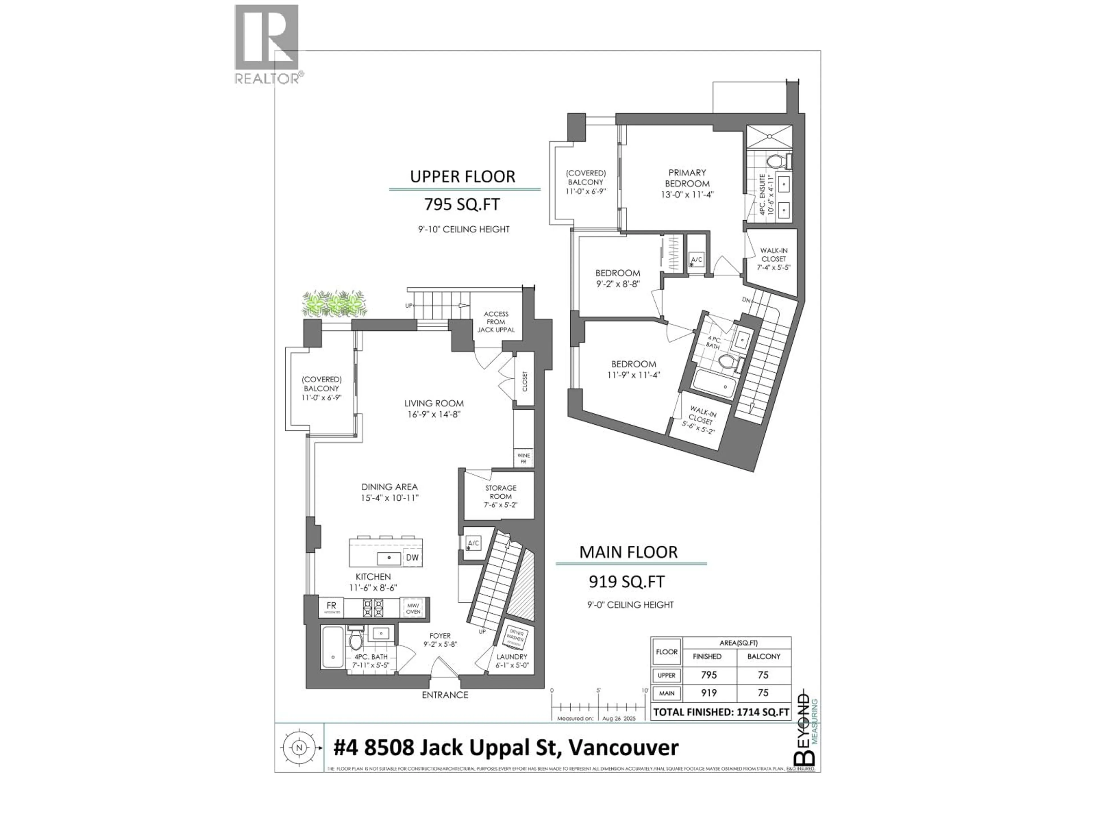 Floor plan for 4 - 8508 JACK UPPAL STREET, Vancouver British Columbia V5S0E3