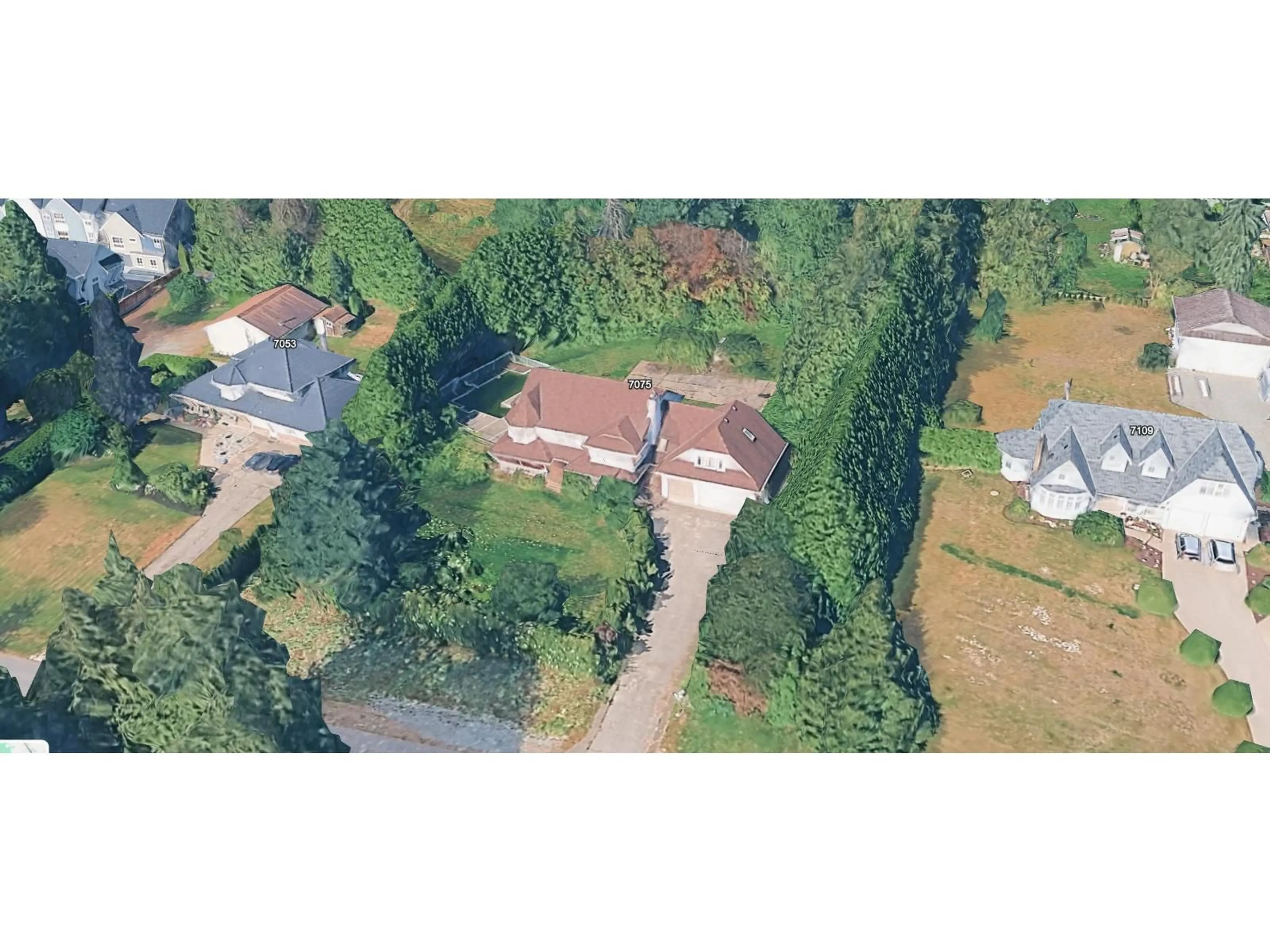 A pic from outside/outdoor area/front of a property/back of a property/a pic from drone, street for 7075 205 STREET, Langley British Columbia V2Y1T1