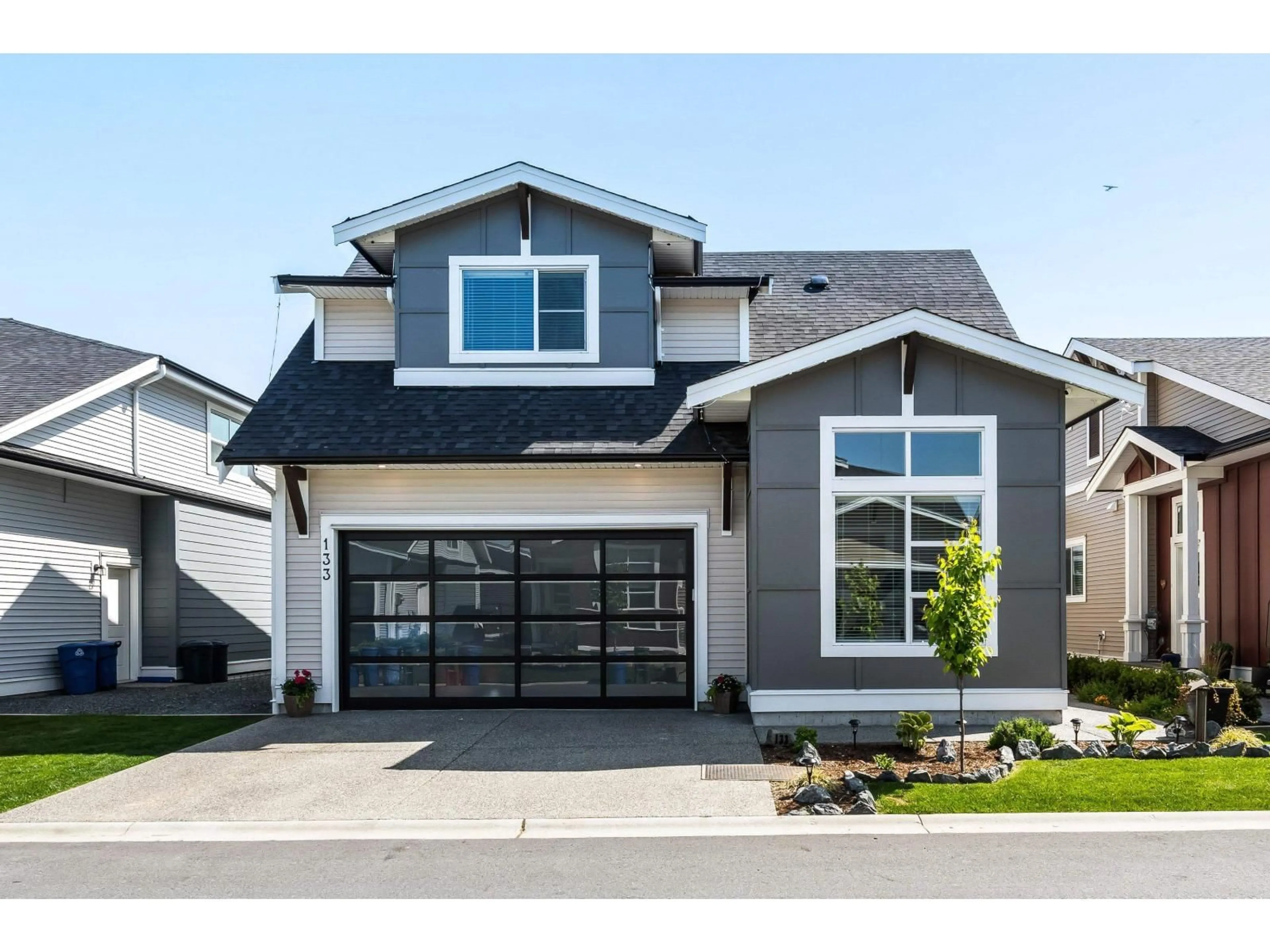 Home with vinyl exterior material, street for 133 - 46213 HAKWELES ROAD, Chilliwack British Columbia V4Z0C6