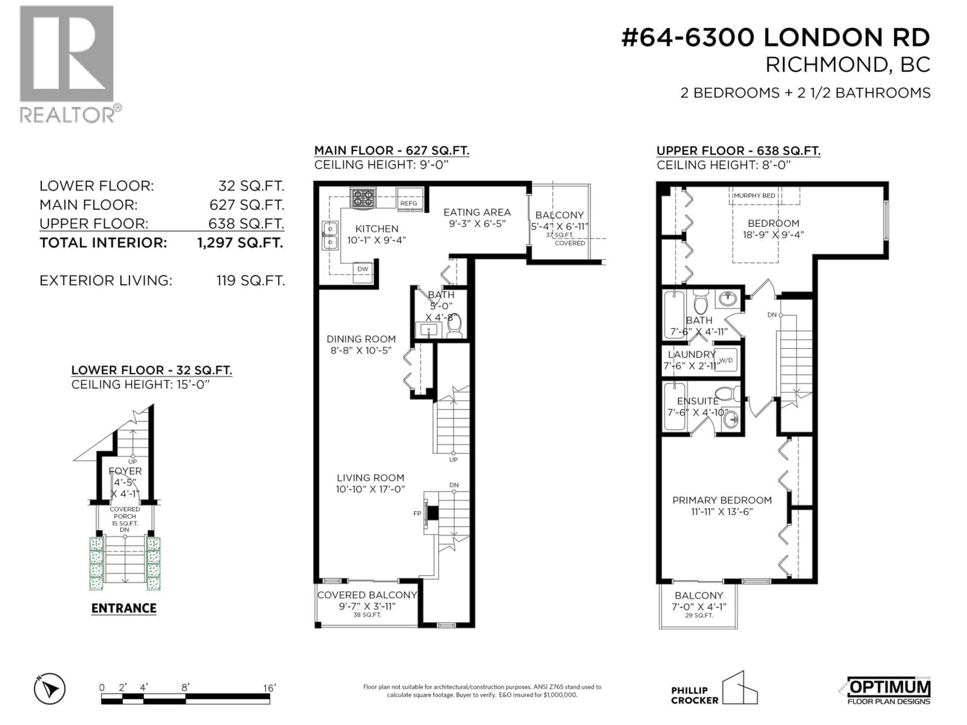 Floor plan for 64 - 6300 LONDON ROAD, Richmond British Columbia V7E6V6