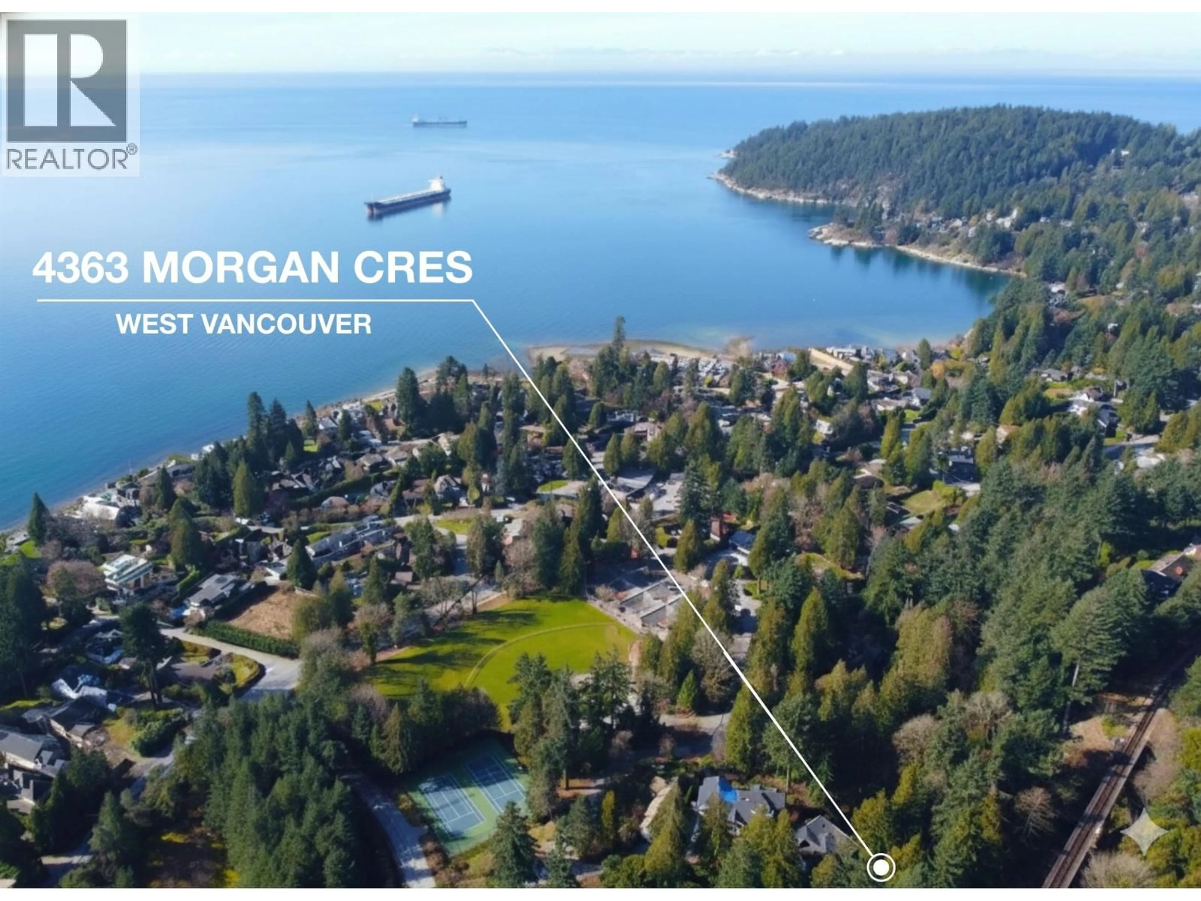 A pic from outside/outdoor area/front of a property/back of a property/a pic from drone, water/lake/river/ocean view for LOT B - 4363 MORGAN CRESCENT, West Vancouver British Columbia V7V2P1