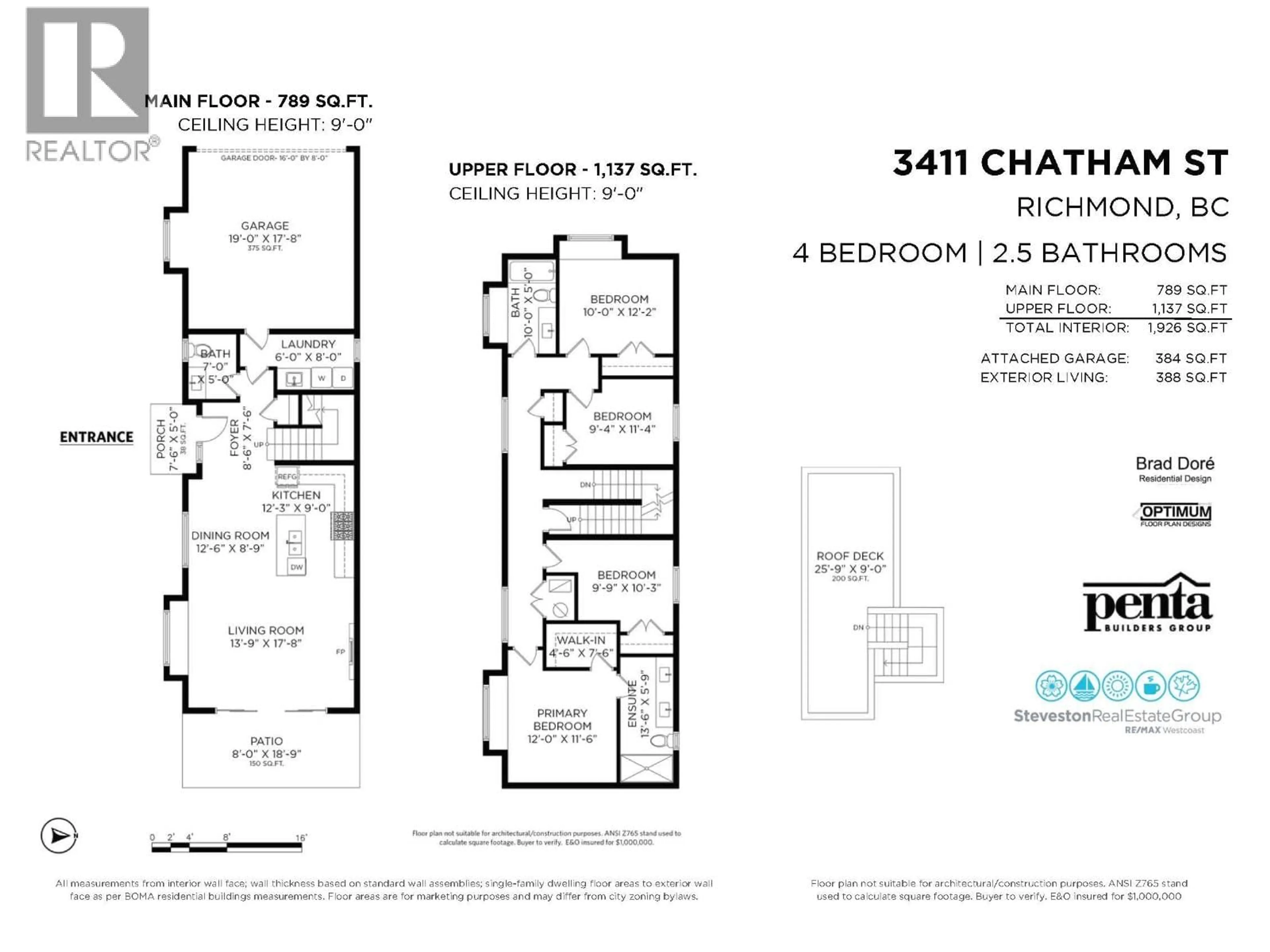 Floor plan for 3411 CHATHAM STREET, Richmond British Columbia V7E2Y9