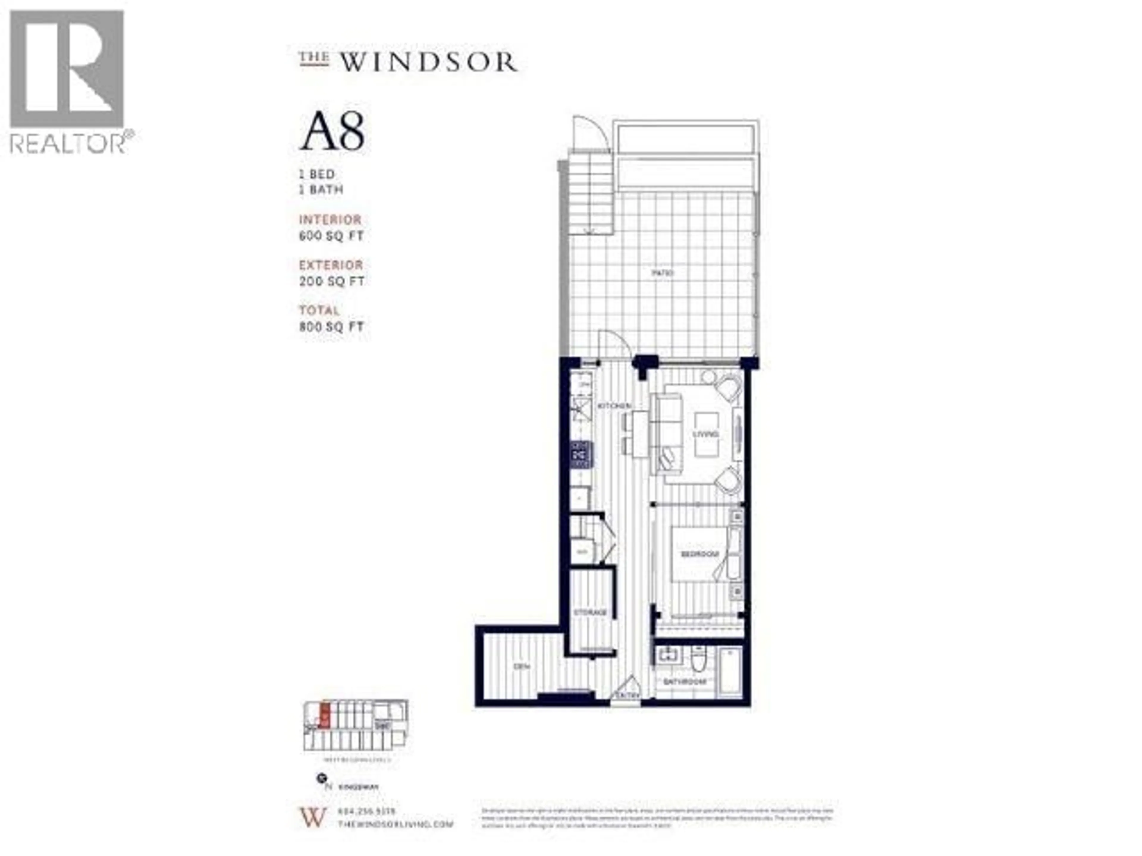 Floor plan for 208 - 2435 KINGSWAY STREET, Vancouver British Columbia V5R5G8