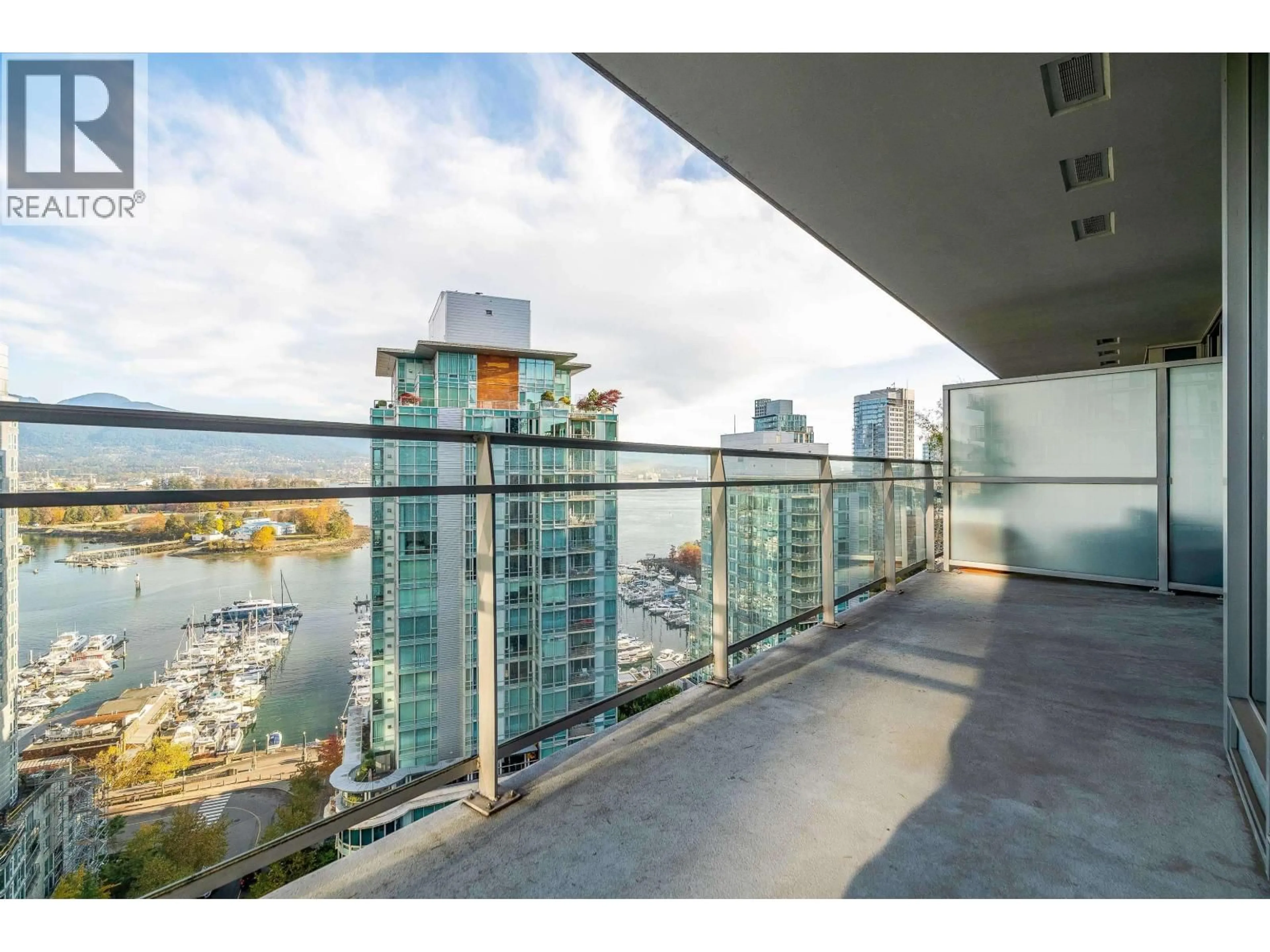 Balcony in the apartment, water/lake/river/ocean view for 2101 - 1499 PENDER STREET, Vancouver British Columbia V6G0A7
