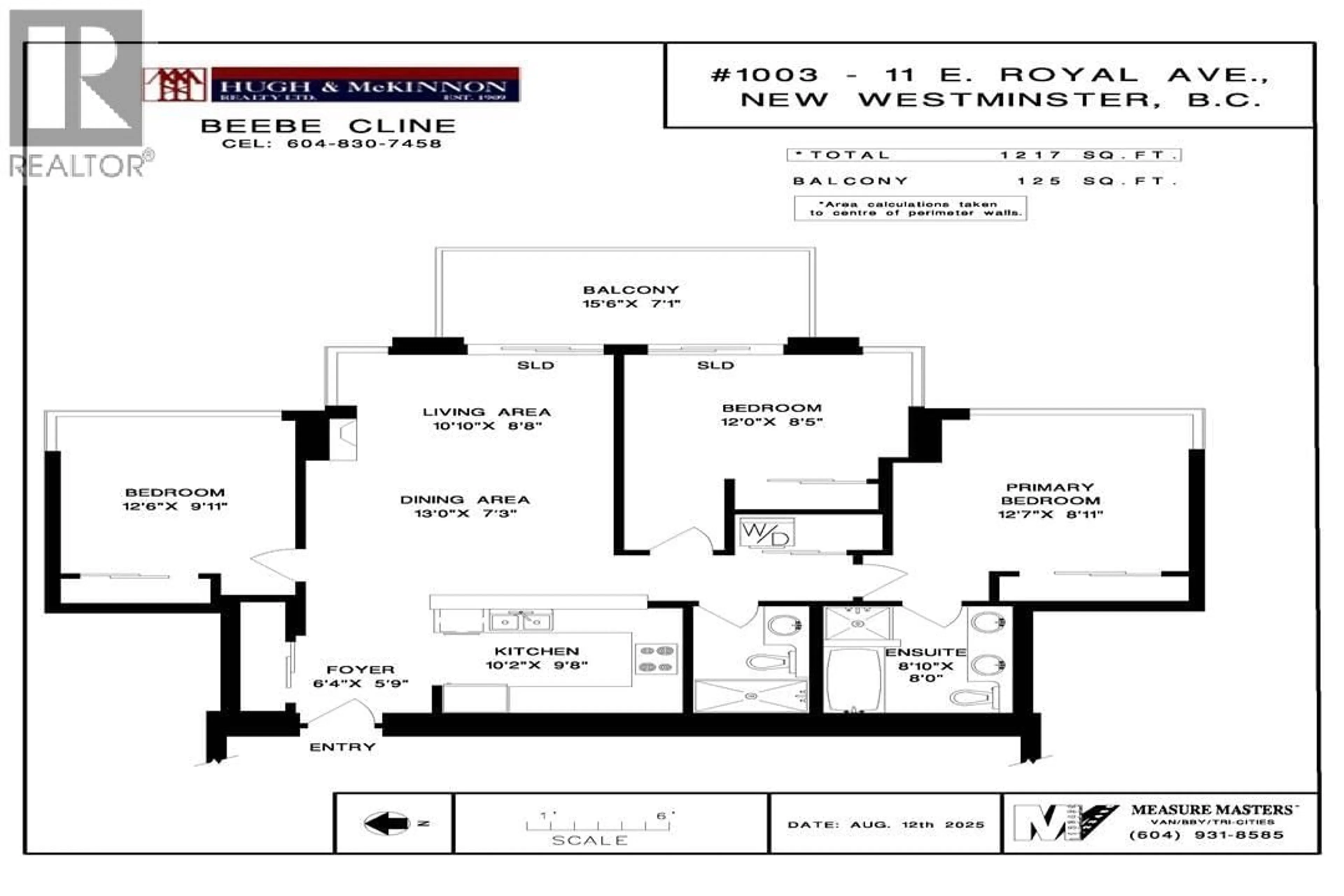 Floor plan for 1003 - 11 E ROYAL AVENUE, New Westminster British Columbia V3L0A8