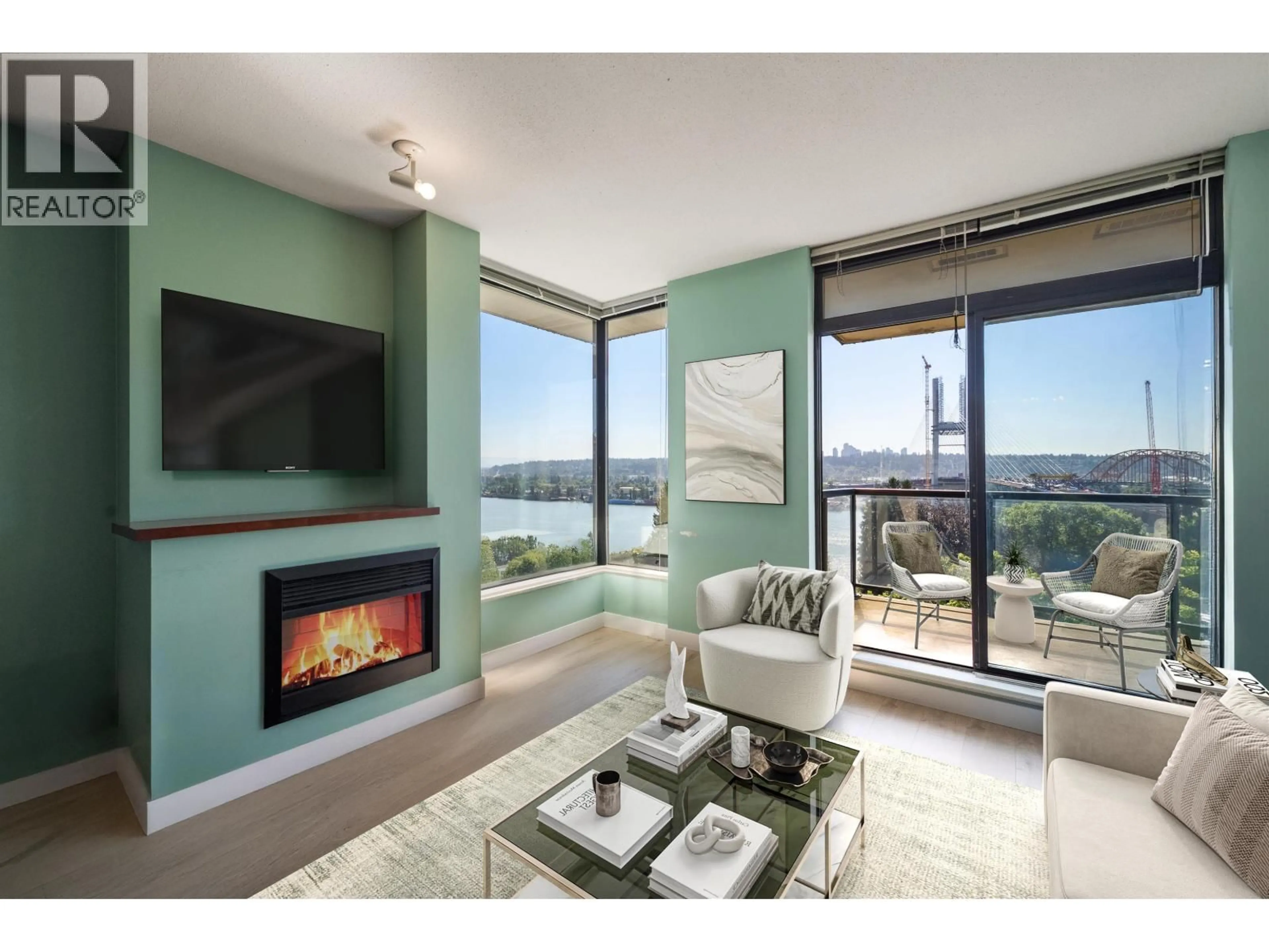 Living room with furniture, unknown for 1003 - 11 E ROYAL AVENUE, New Westminster British Columbia V3L0A8