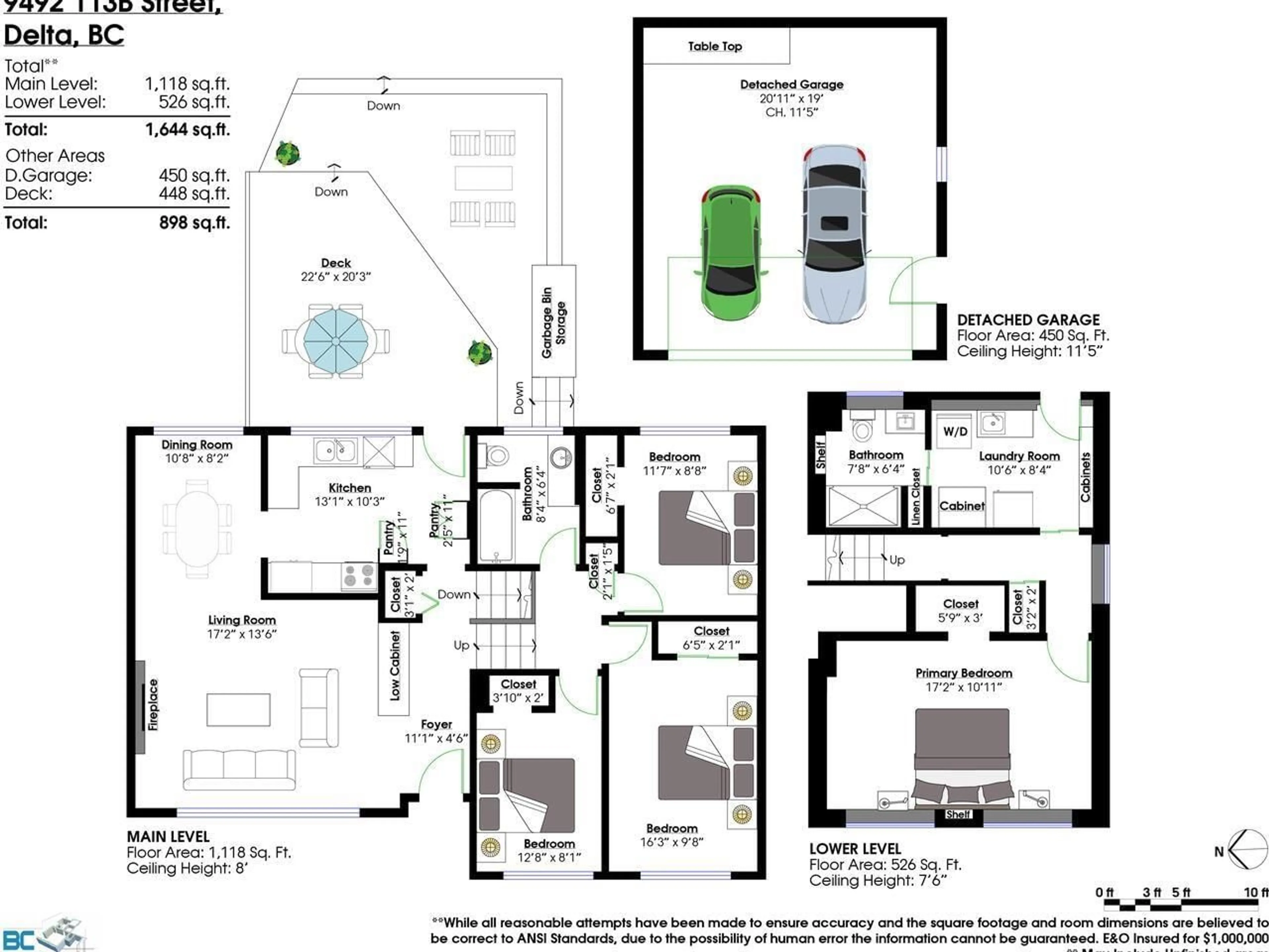 Floor plan for 9492 113B STREET, Delta British Columbia V4C5G5