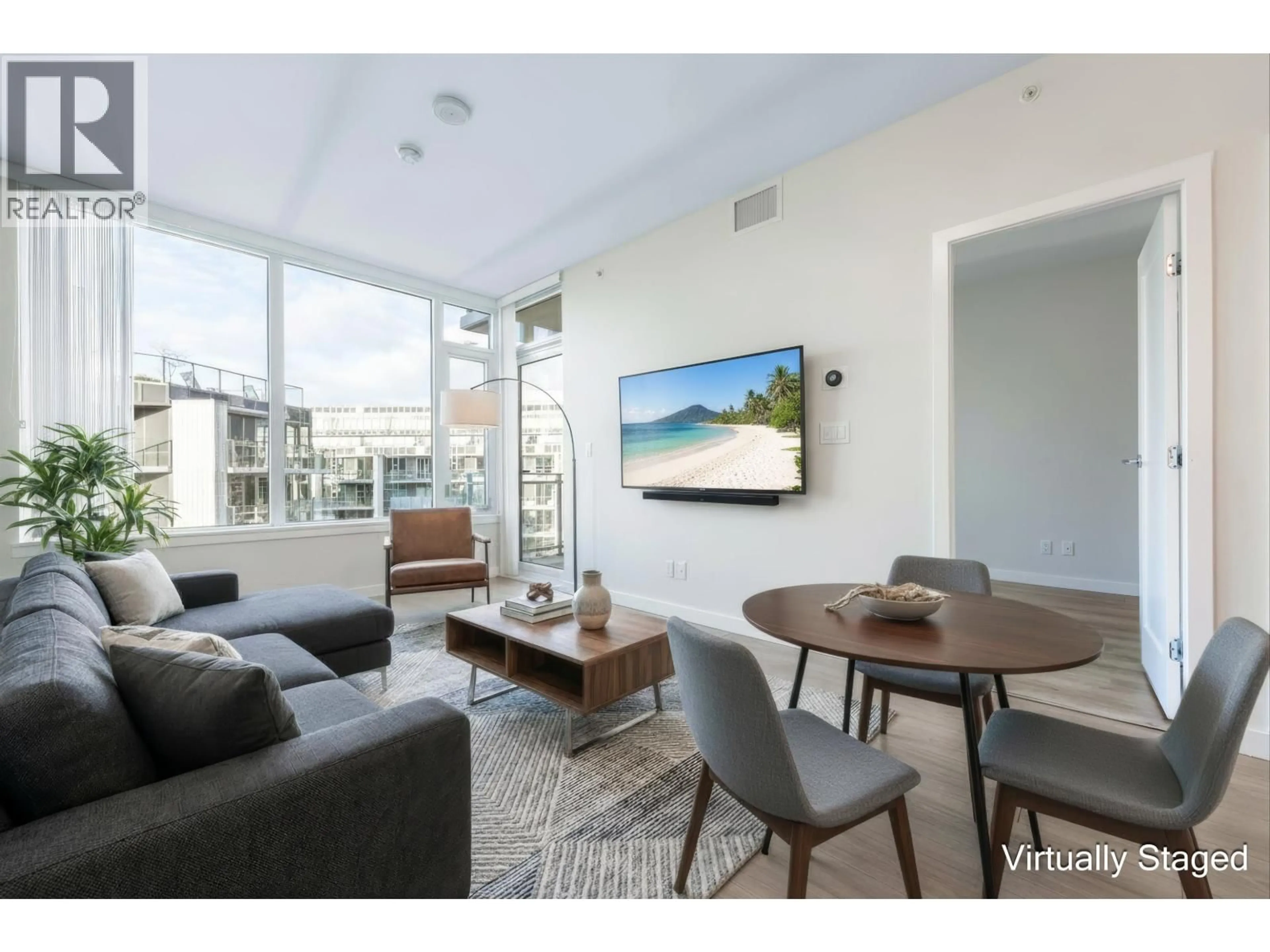 Living room with furniture, unknown for 1504 - 8628 HAZELBRIDGE WAY, Richmond British Columbia V6X0R5