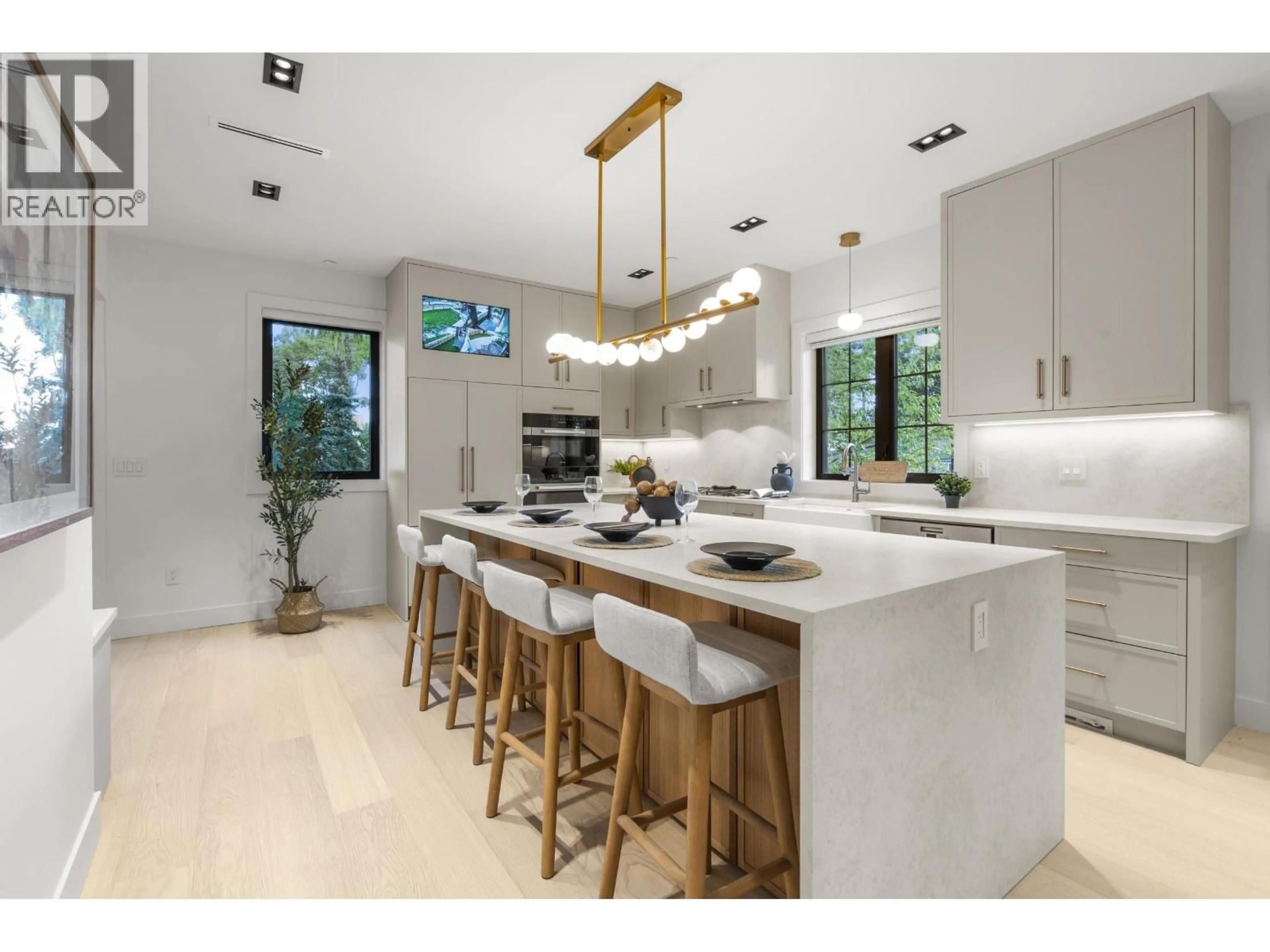 Contemporary kitchen, ceramic/tile floor for 5528 BALACLAVA STREET, Vancouver British Columbia V6N1L1
