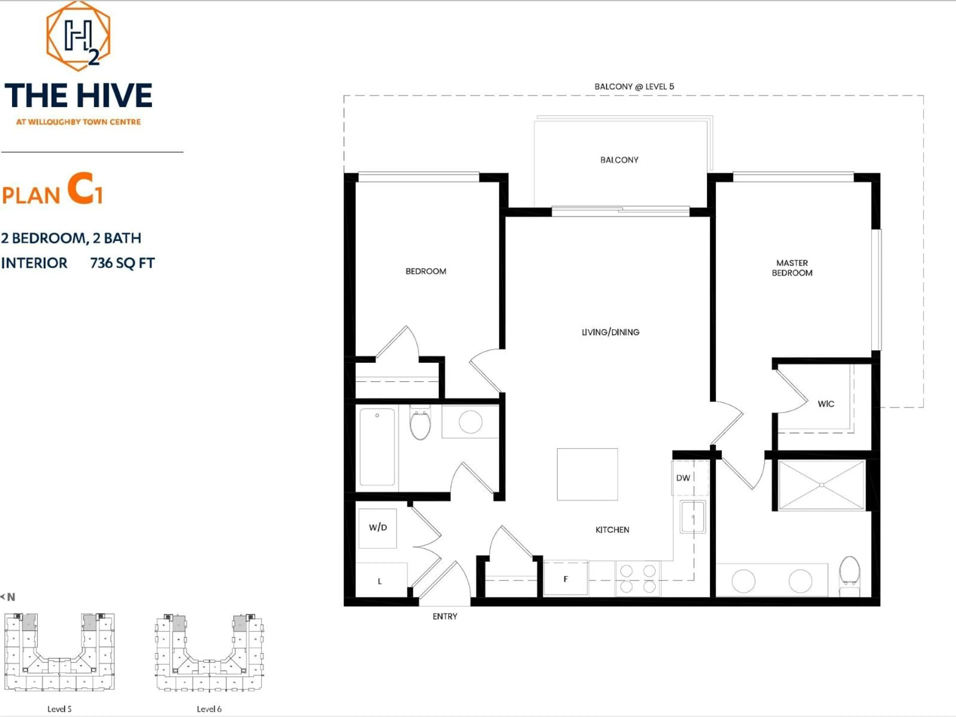 Floor plan for 505 - 7936 206 STREET, Langley British Columbia V2Y3X8