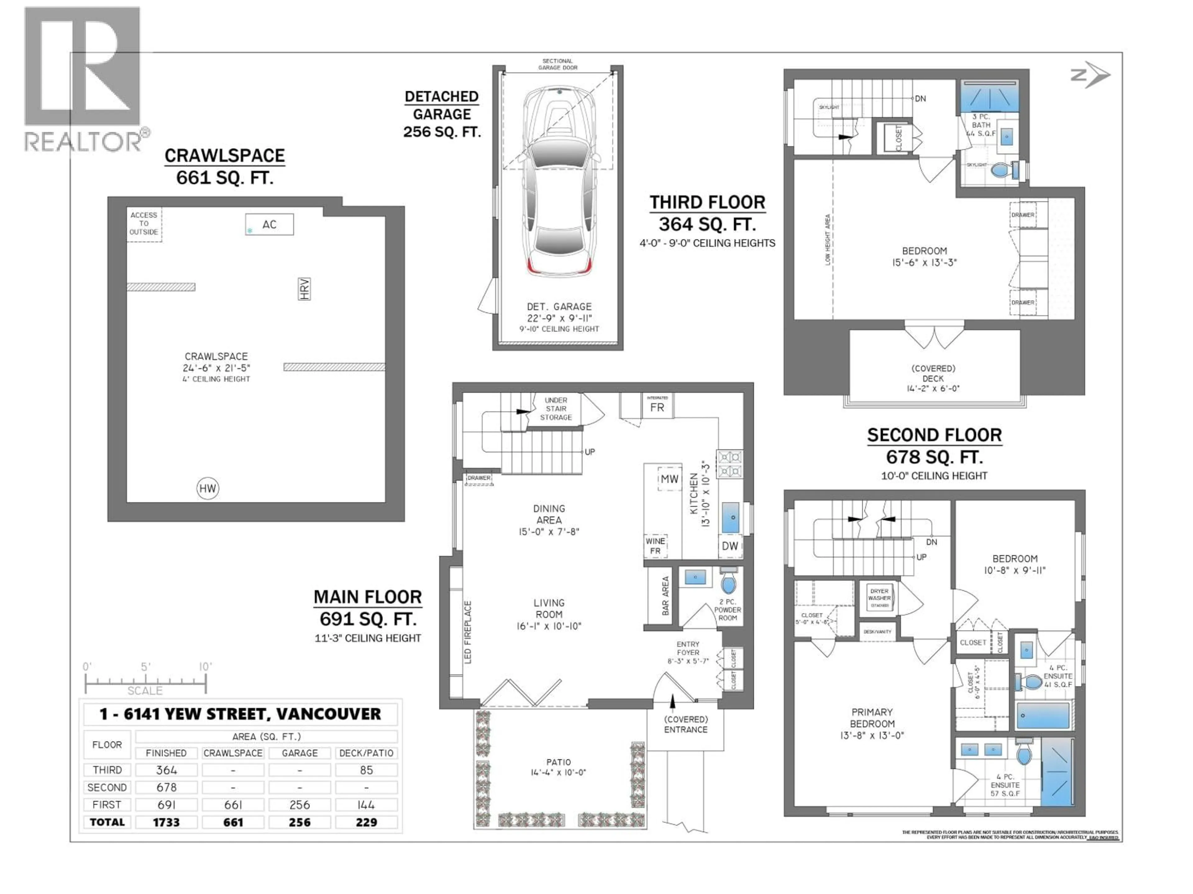 Floor plan for 1 - 6141 YEW STREET, Vancouver British Columbia V6M3Z1