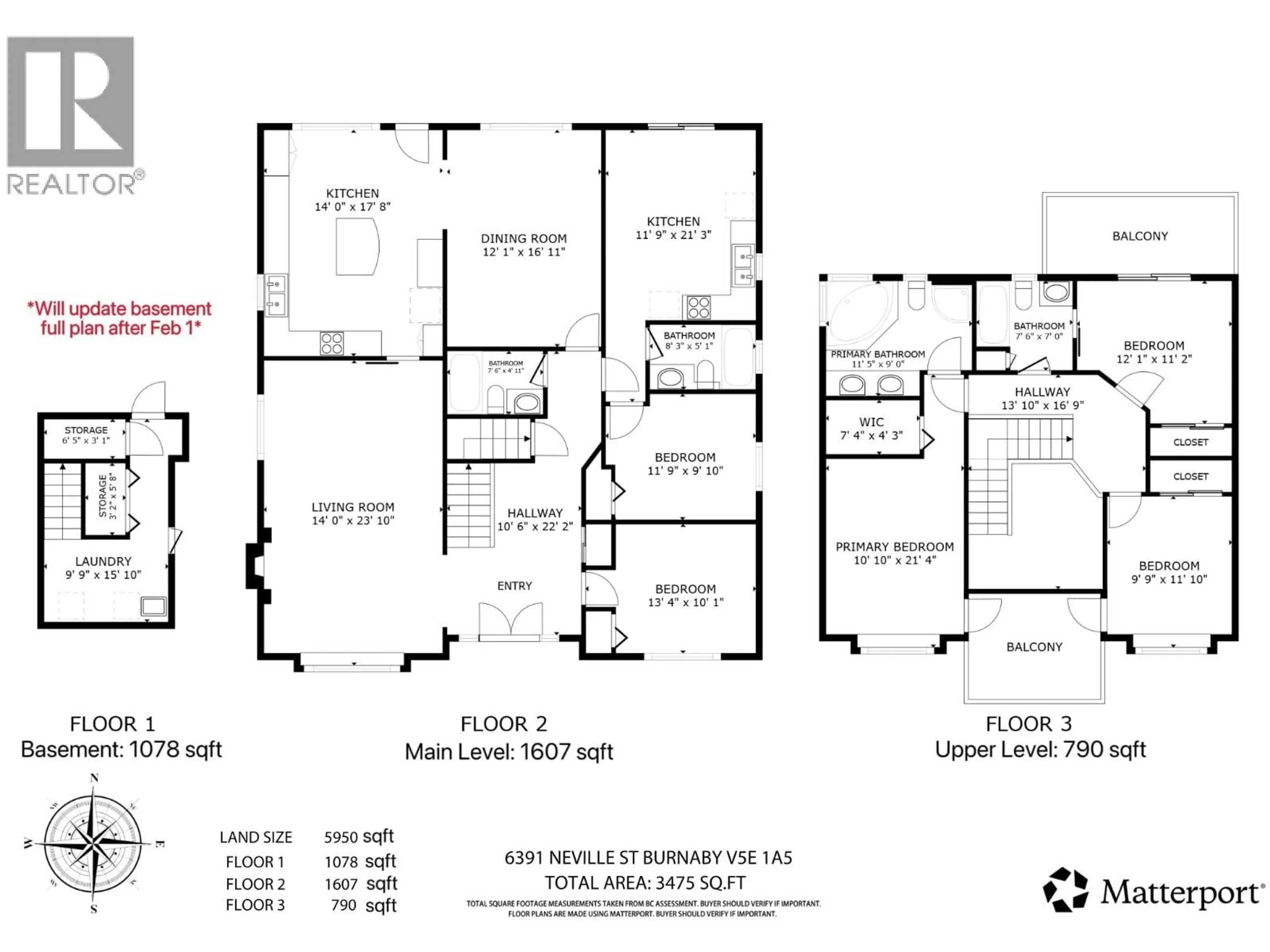 Floor plan for 6391 NEVILLE STREET, Burnaby British Columbia V5E1A5