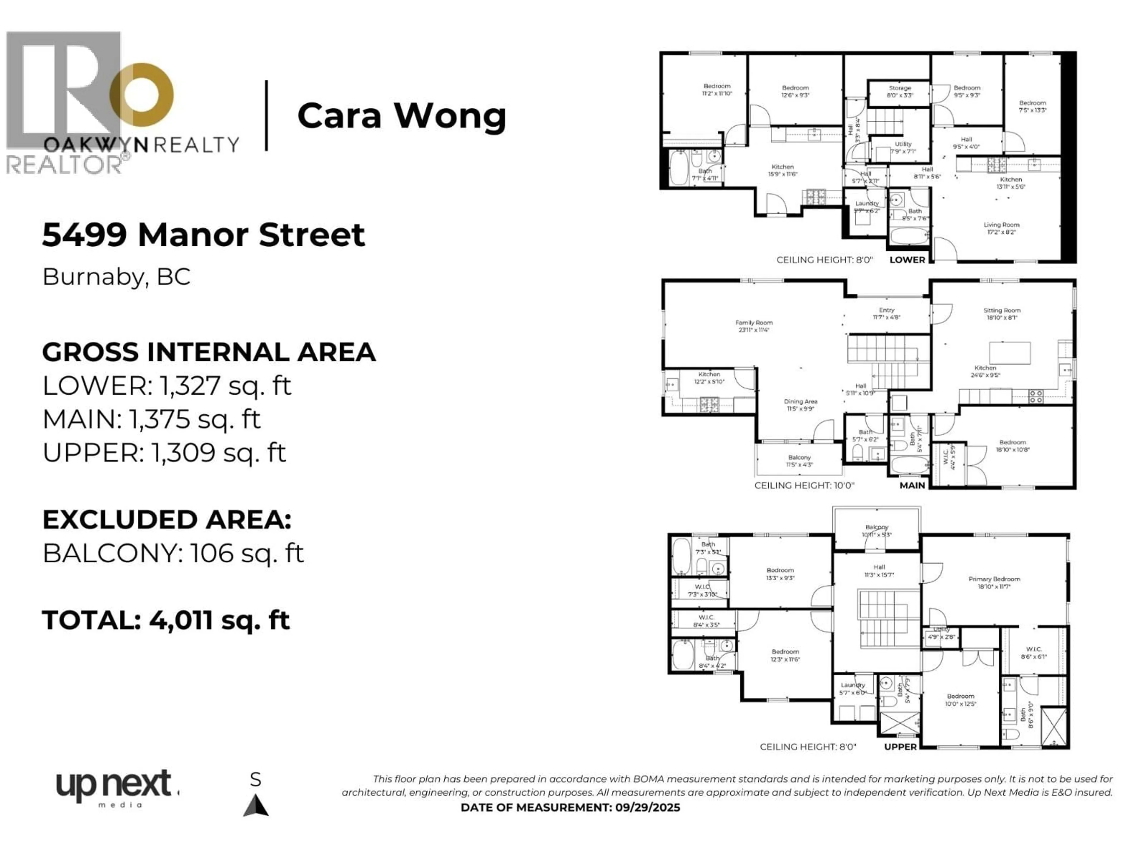 Floor plan for 5499 MANOR STREET, Burnaby British Columbia V5G1B6