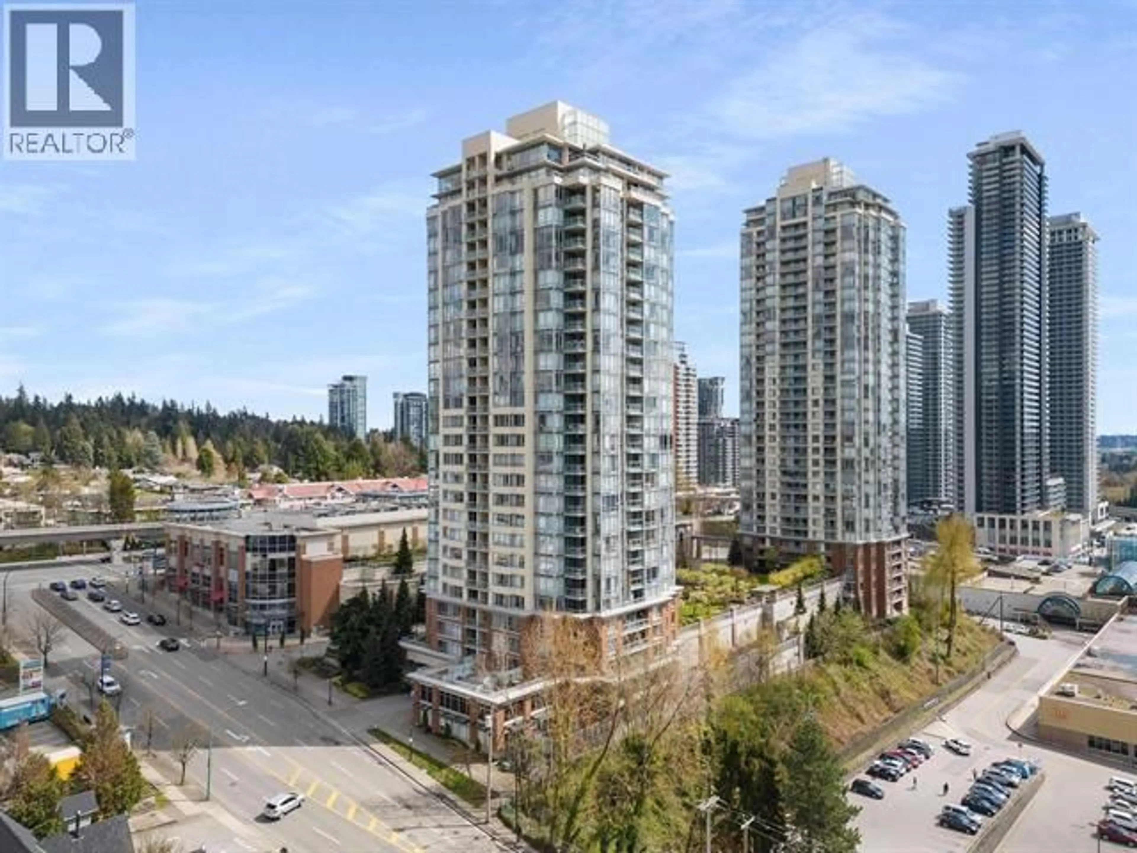 A pic from outside/outdoor area/front of a property/back of a property/a pic from drone, city buildings view from balcony for 2203 - 9868 CAMERON STREET, Burnaby British Columbia V3J0A5
