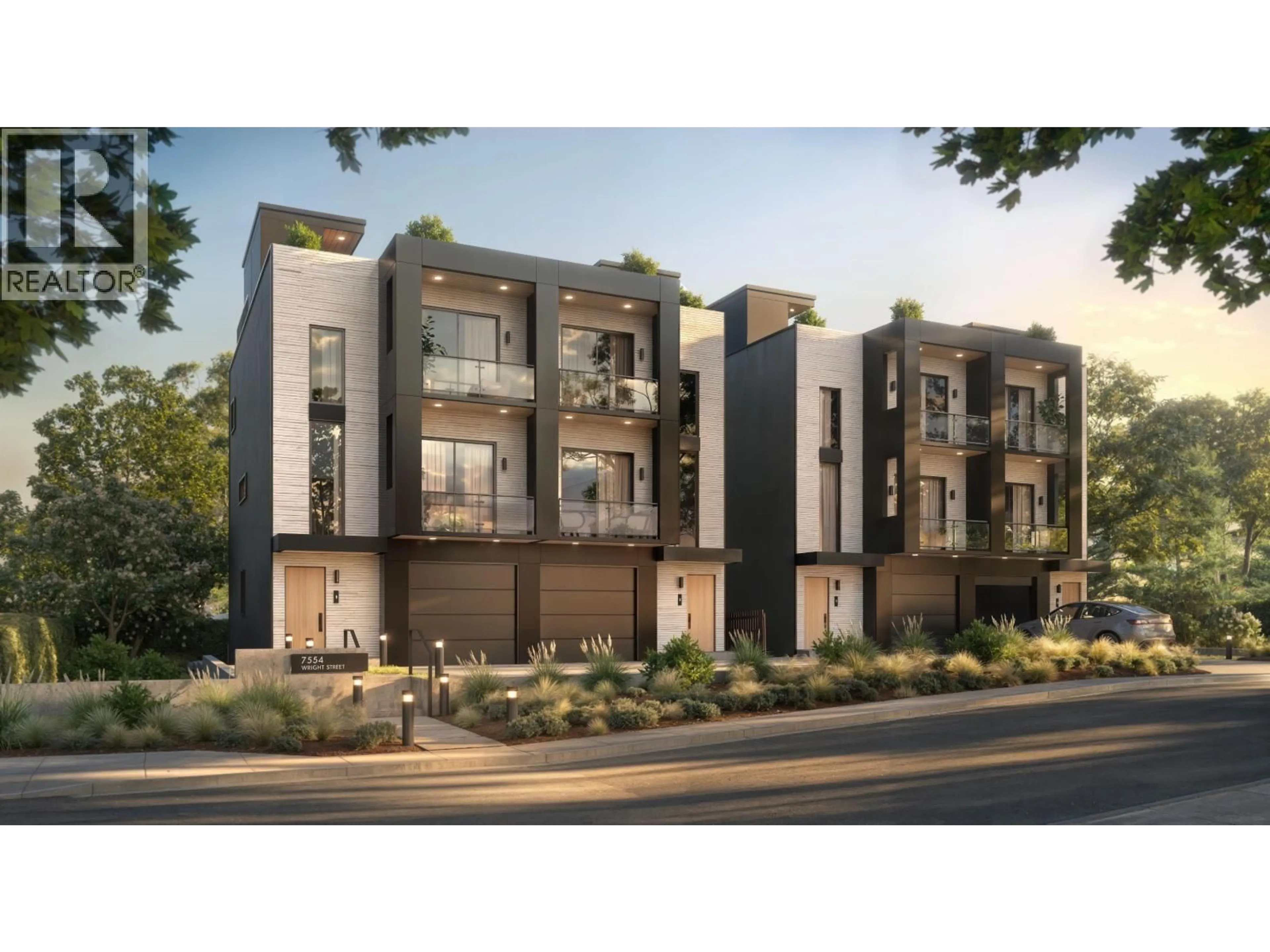 Home with brick exterior material, street for 2 - 7554 WRIGHT STREET, Burnaby British Columbia V3N3W7