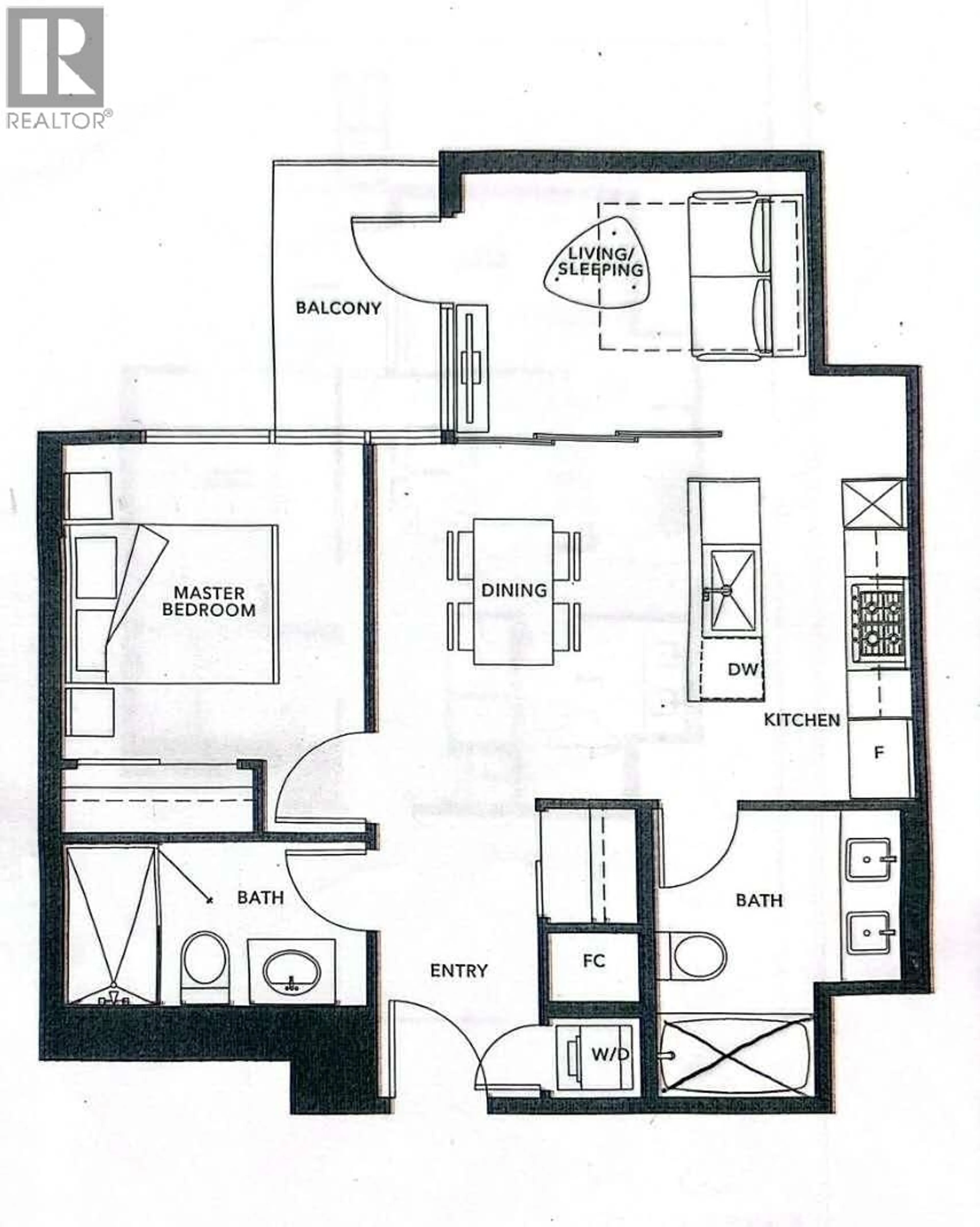 Floor plan for 1009 - 8133 COOK ROAD, Richmond British Columbia V6Y0L7