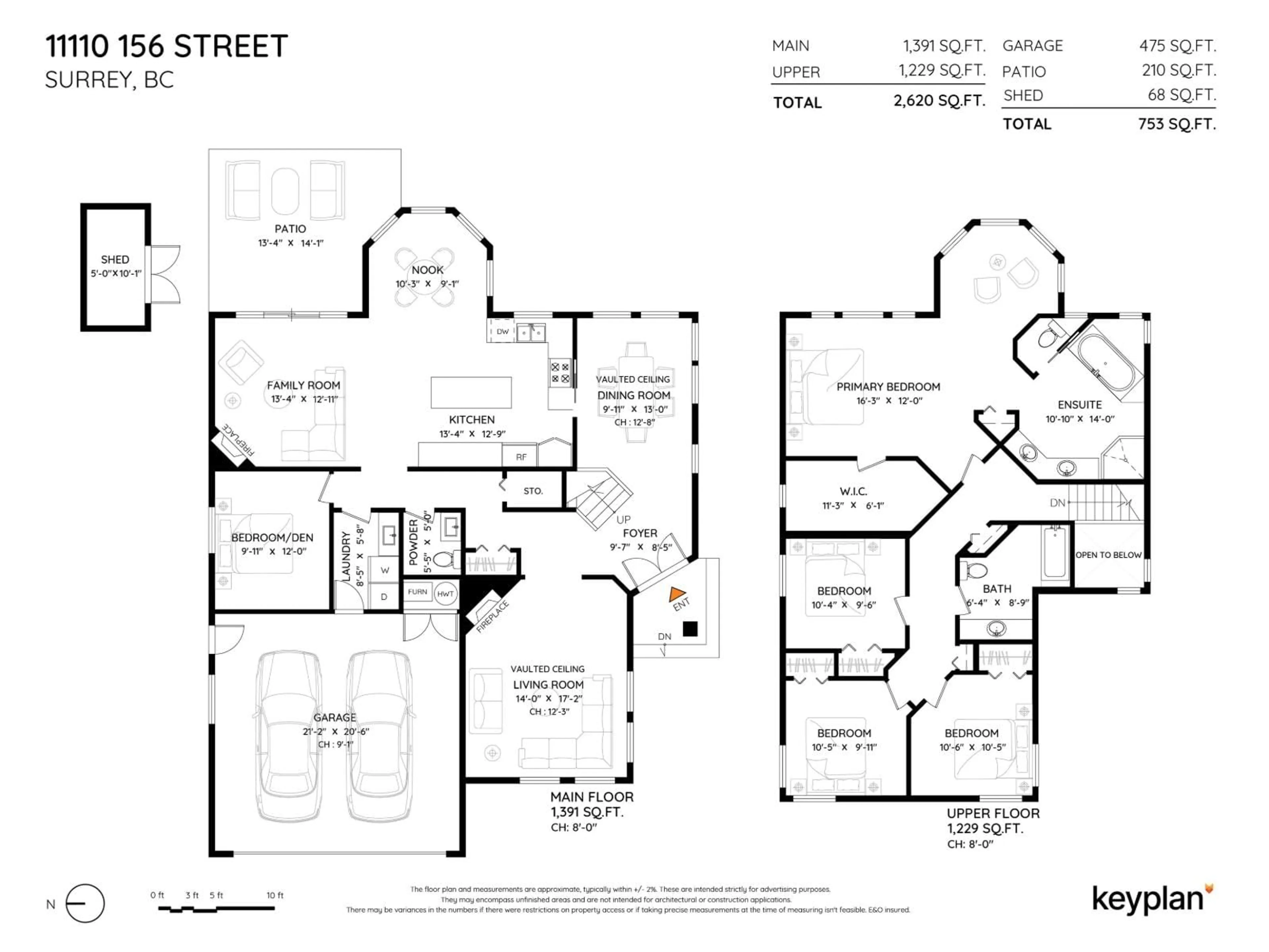 Floor plan for 11110 156 STREET, Surrey British Columbia V3R6J8