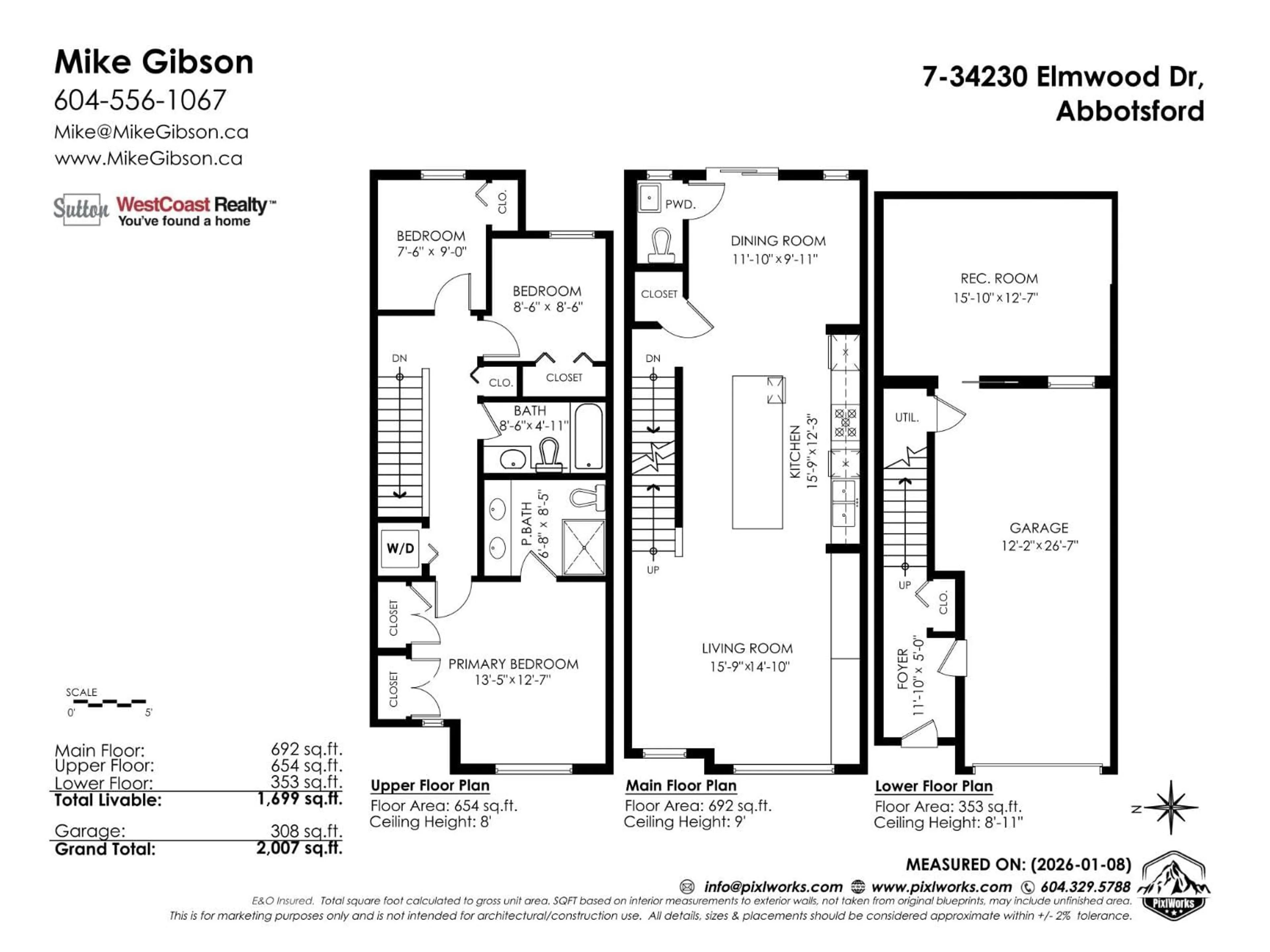 Floor plan for 7 - 34230 ELMWOOD DRIVE, Abbotsford British Columbia V2S0J1