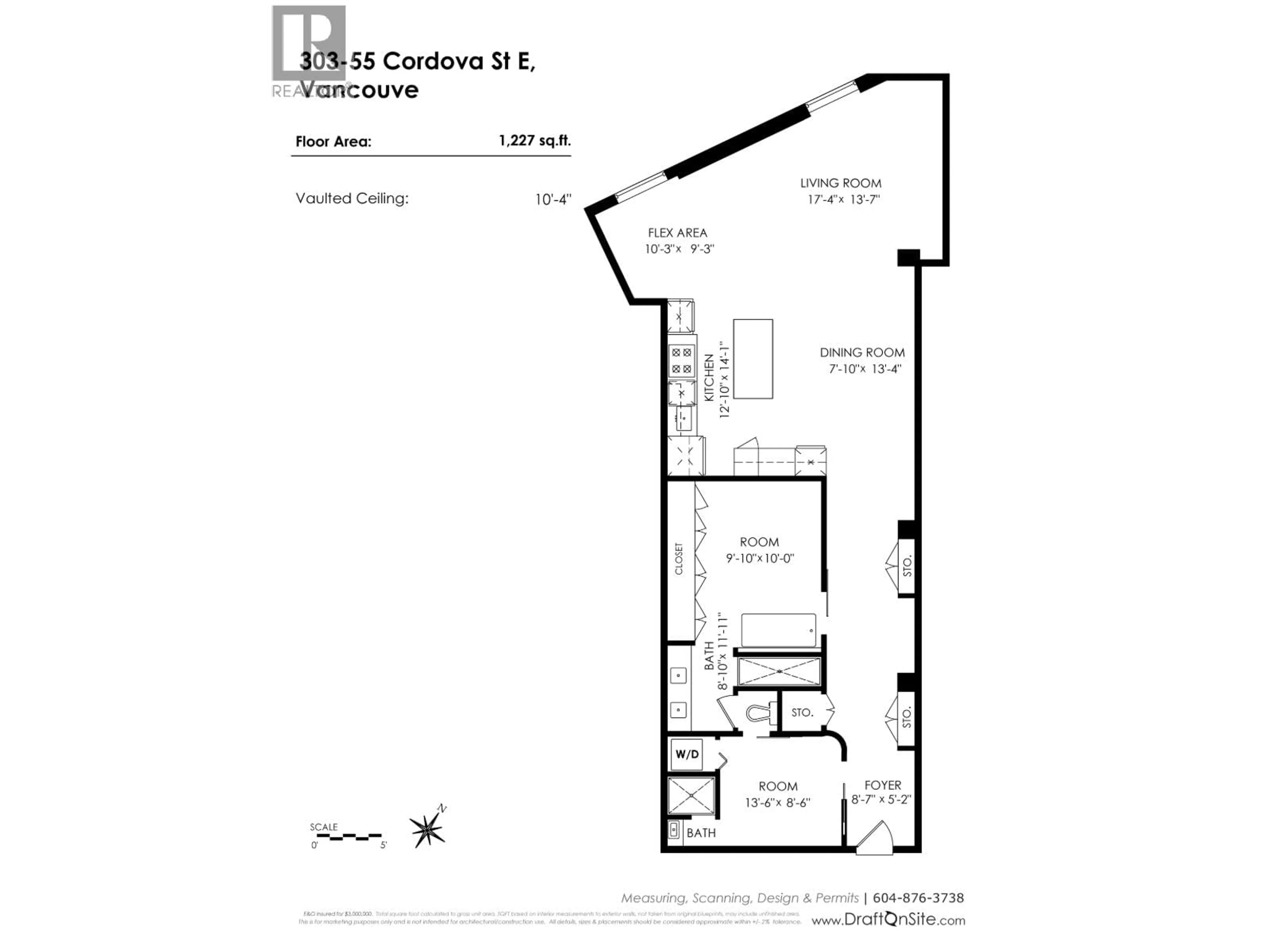 Floor plan for 303 - 55 CORDOVA STREET, Vancouver British Columbia V6A0A5