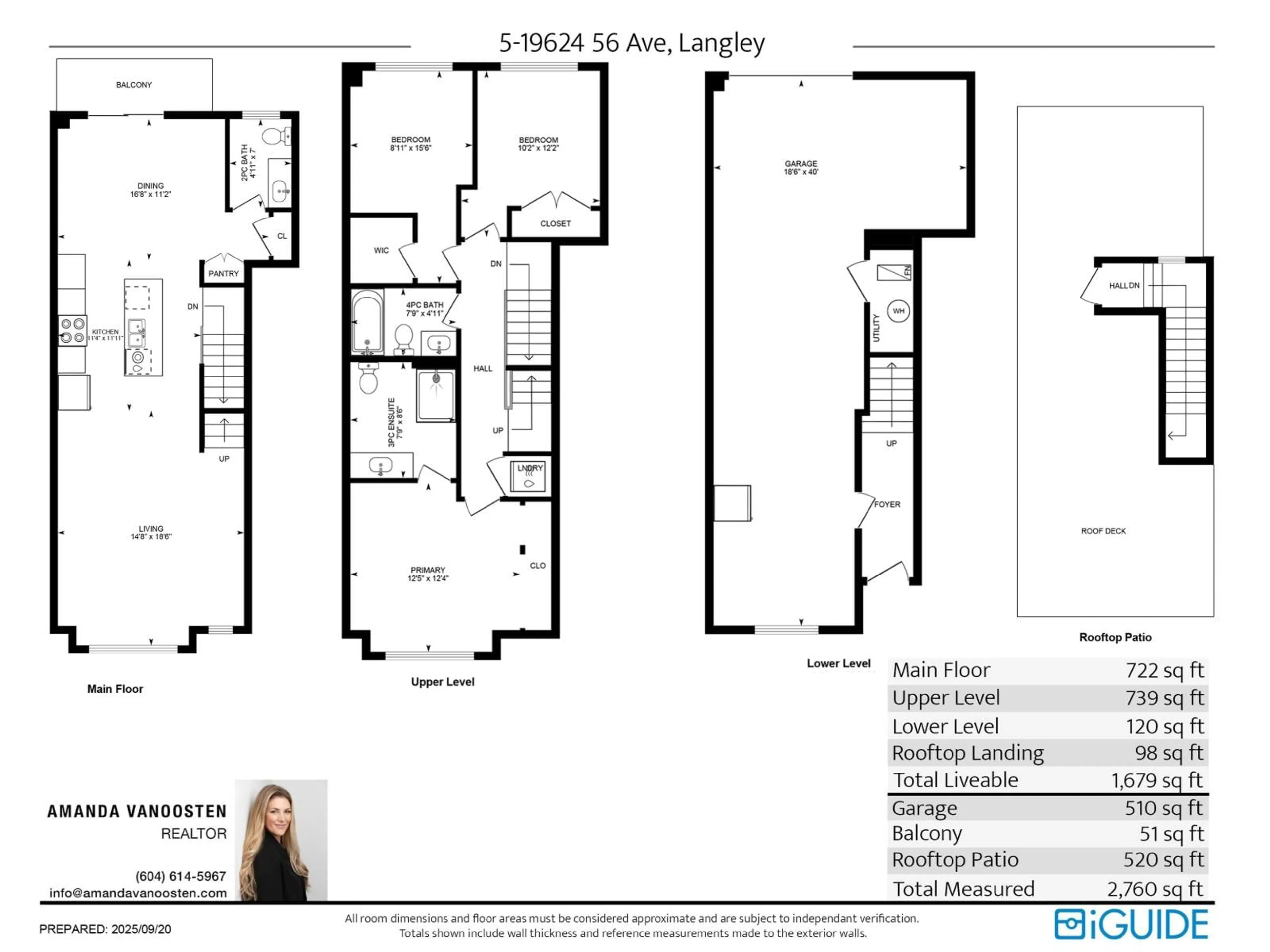 Floor plan for 5 - 19624 56 AVENUE, Langley British Columbia V3A3X6