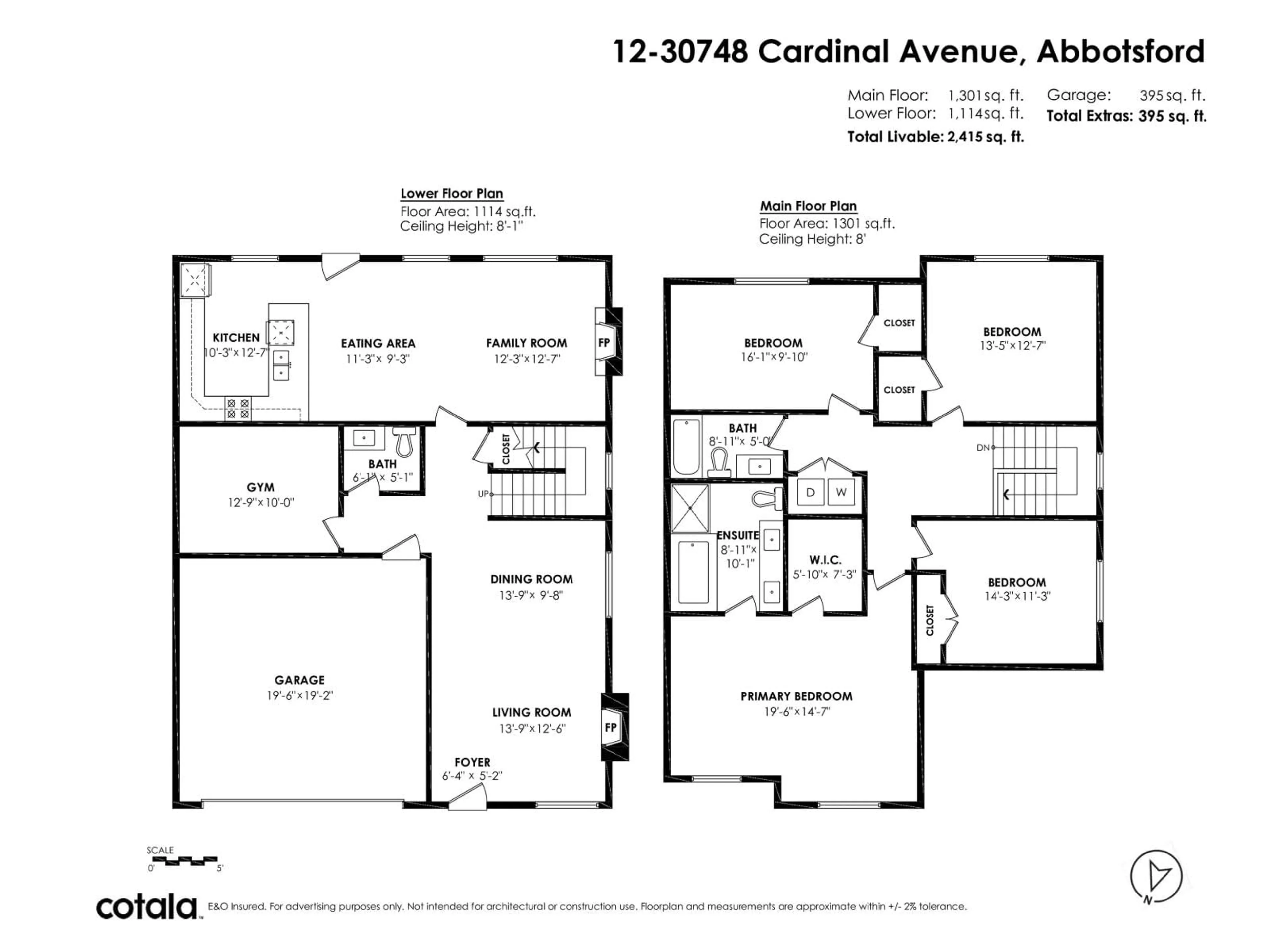 Floor plan for 12 - 30748 CARDINAL AVENUE, Abbotsford British Columbia V2T0C1