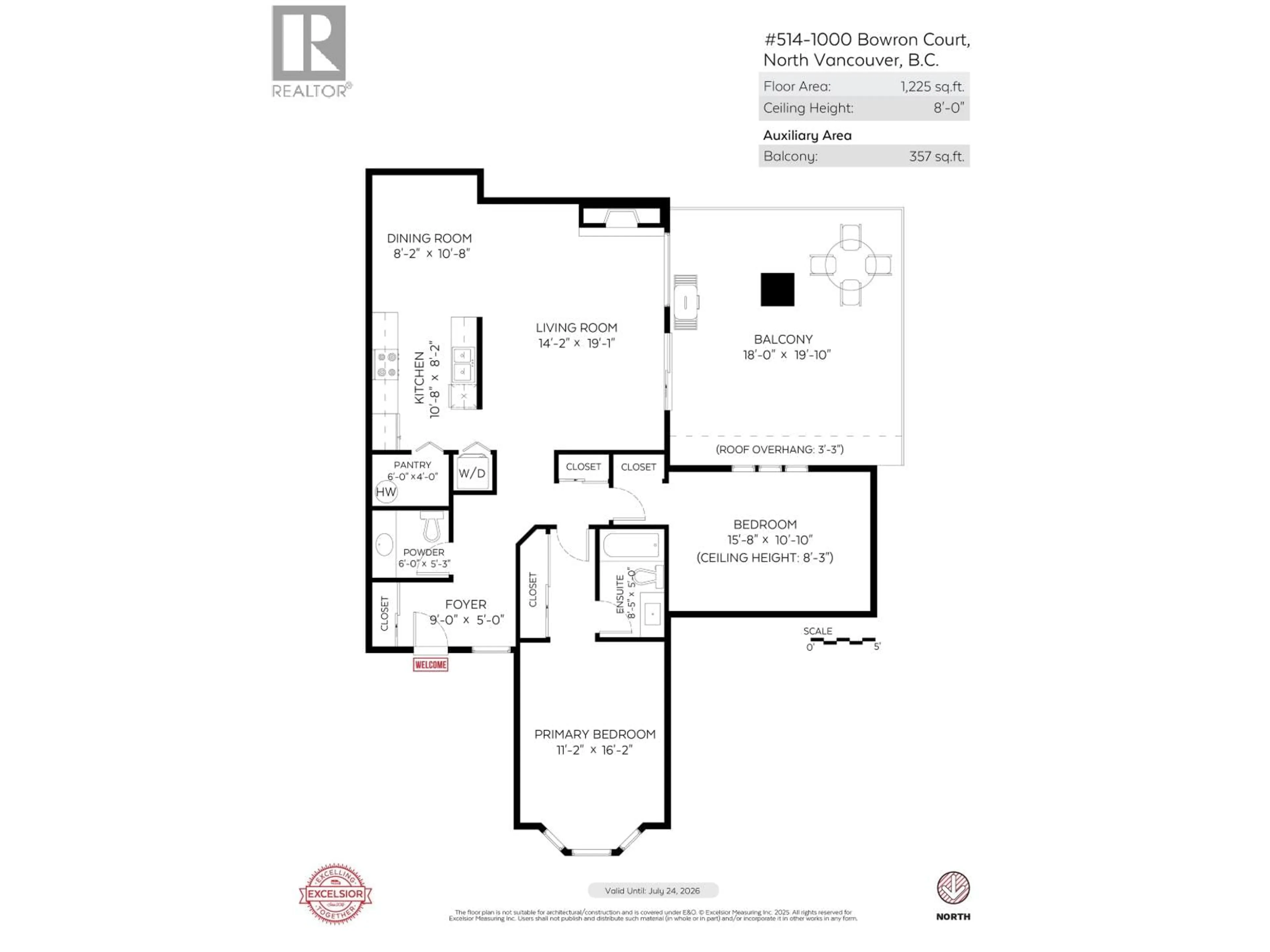 Floor plan for 514 - 1000 BOWRON COURT, North Vancouver British Columbia V7H2W1