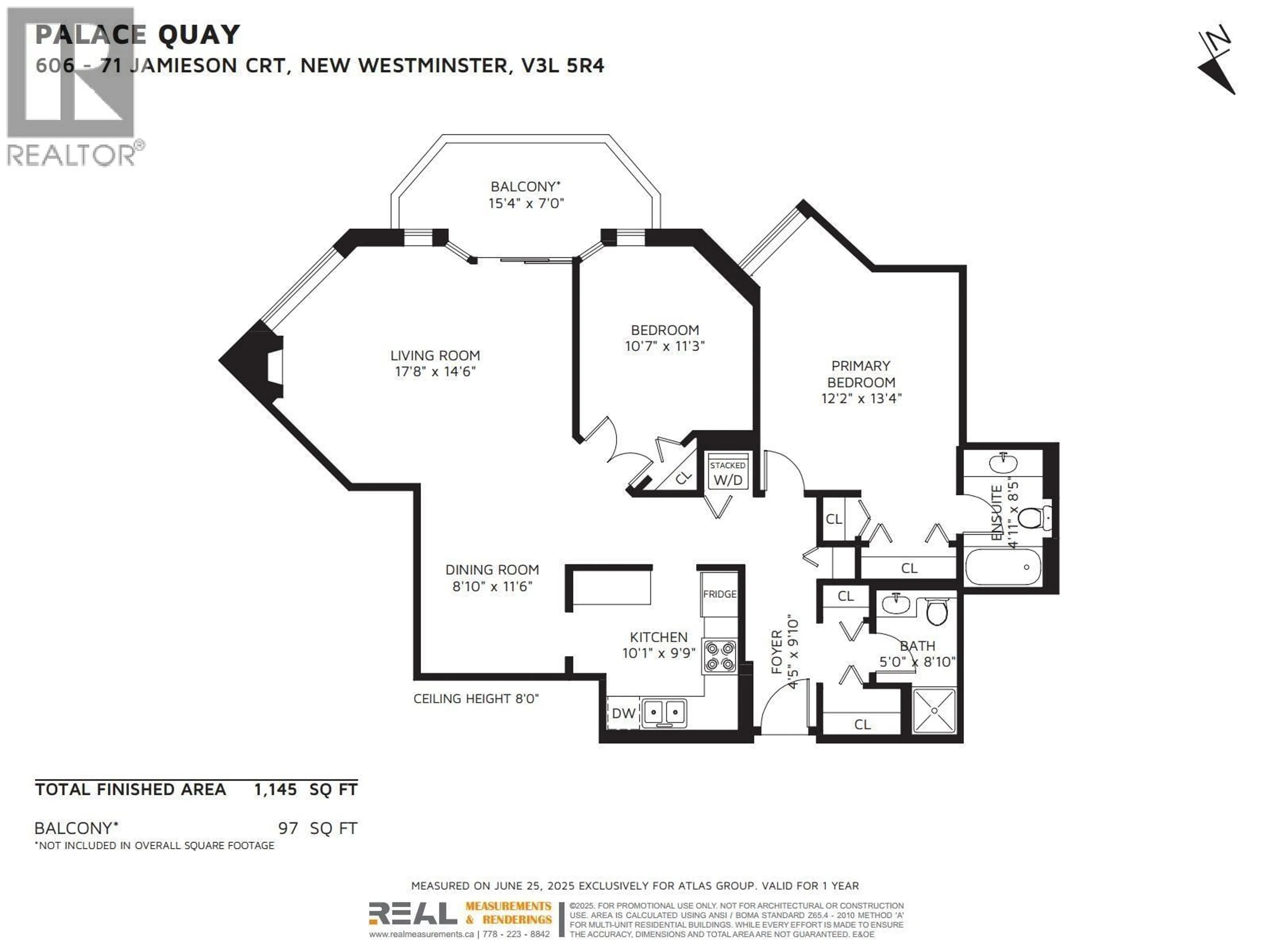 Floor plan for 606 - 71 JAMIESON COURT, New Westminster British Columbia V3L5R4