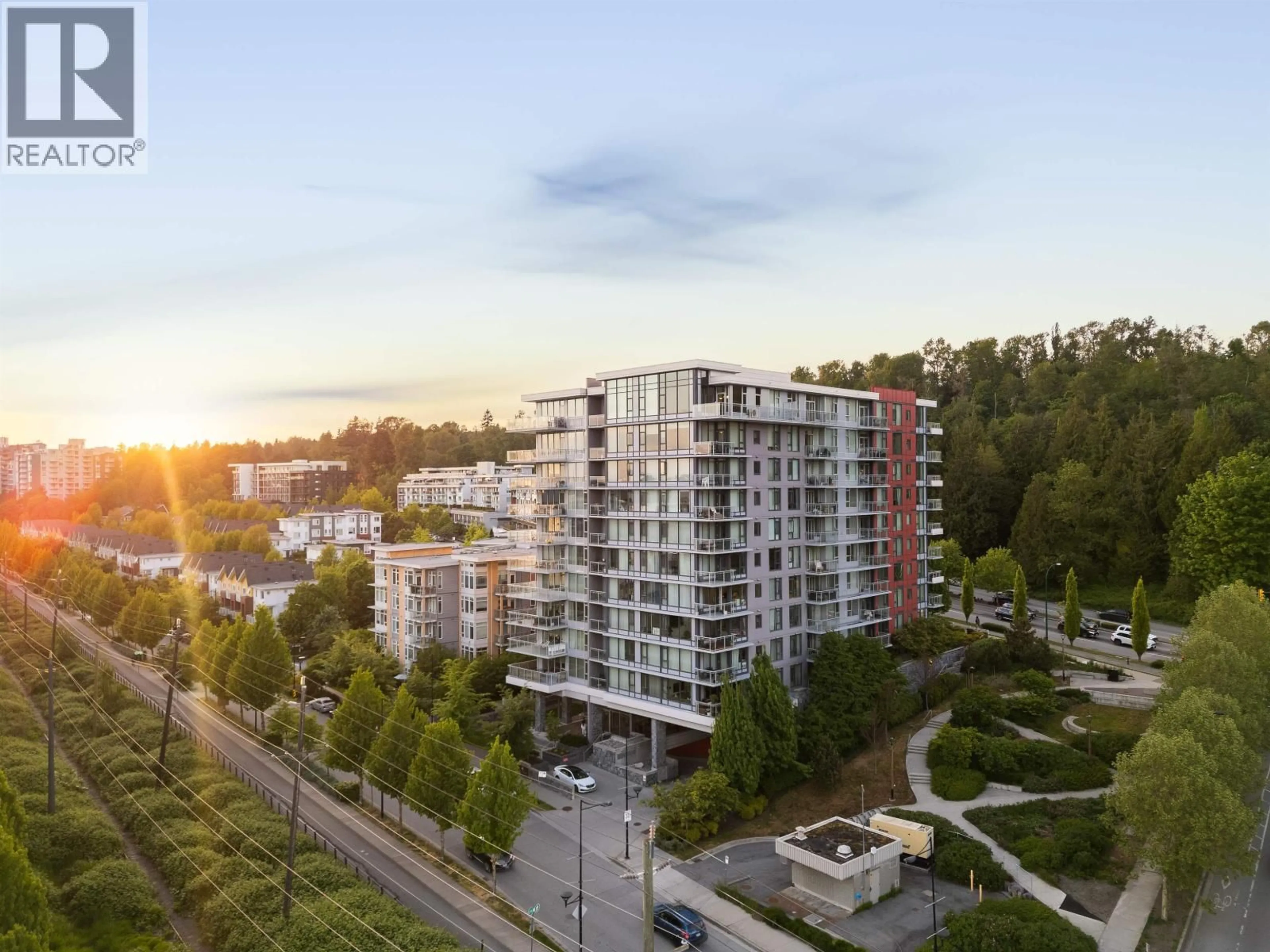 A pic from outside/outdoor area/front of a property/back of a property/a pic from drone, city buildings view from balcony for 511 - 3281 KENT AVENUE NORTH AVENUE, Vancouver British Columbia V5S0C4