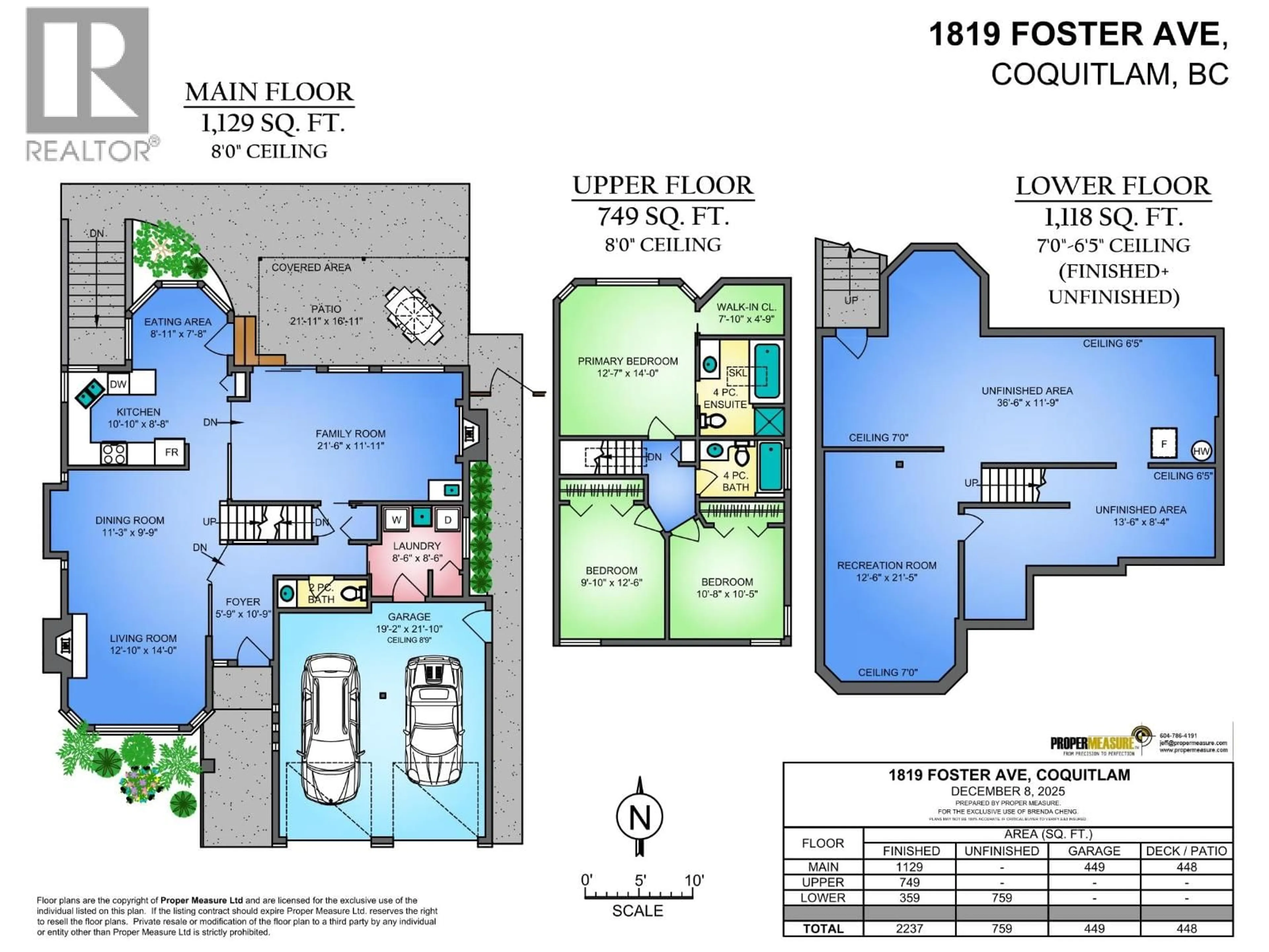 Floor plan for 1819 FOSTER AVENUE, Coquitlam British Columbia V3J7K8